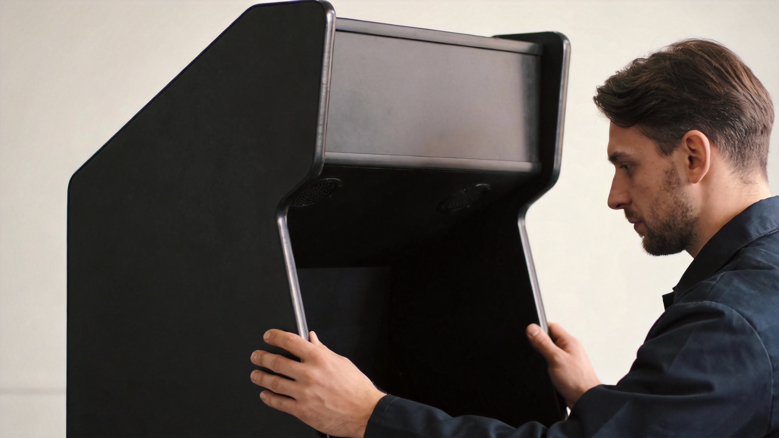 Quality inspection of an unbranded commercial arcade cabinet