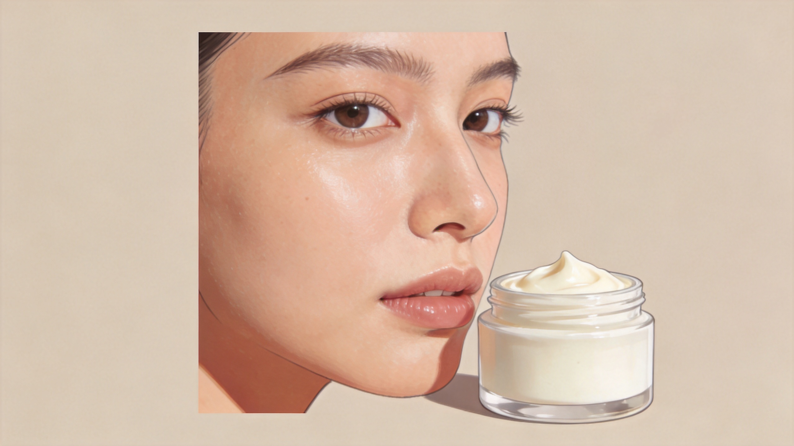 Skincare routine with moisturizing cream for skin barrier support