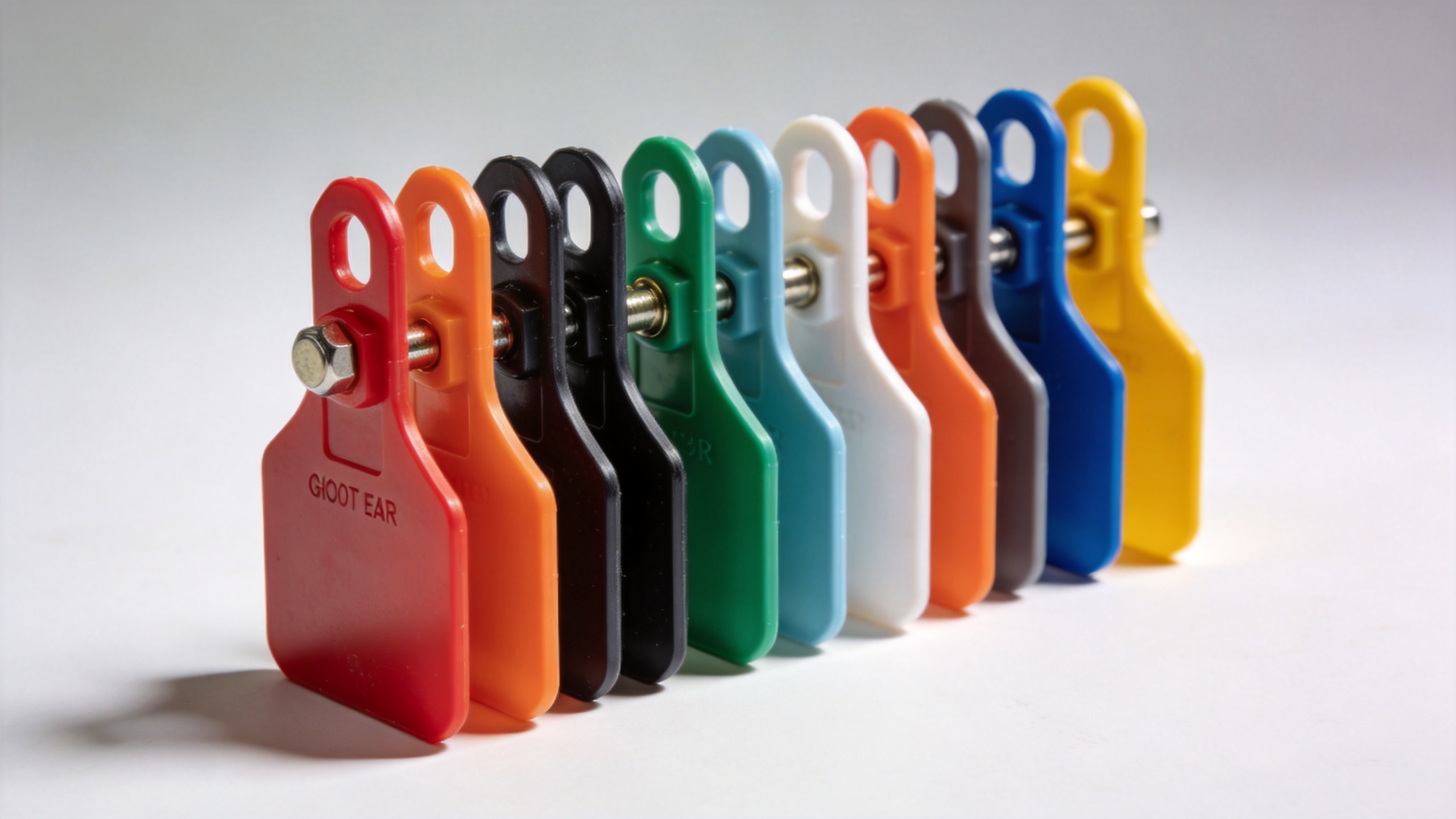 TPU animal ear tags with tamper-resistant locking mechanism suitable for sheep and goat official identification