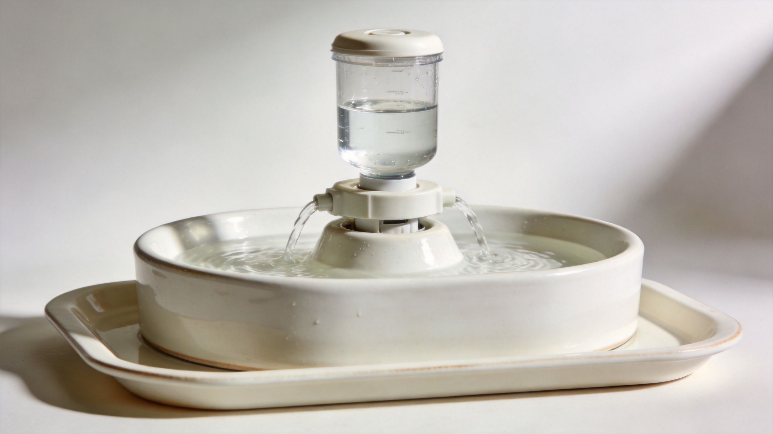 Smart cat drinking fountain with an easy-clean water reservoir