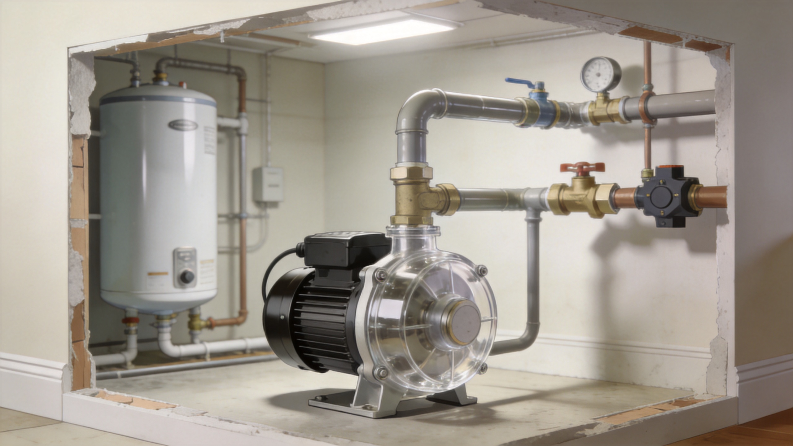 Home circulation pump and domestic hot-water recirculation loop