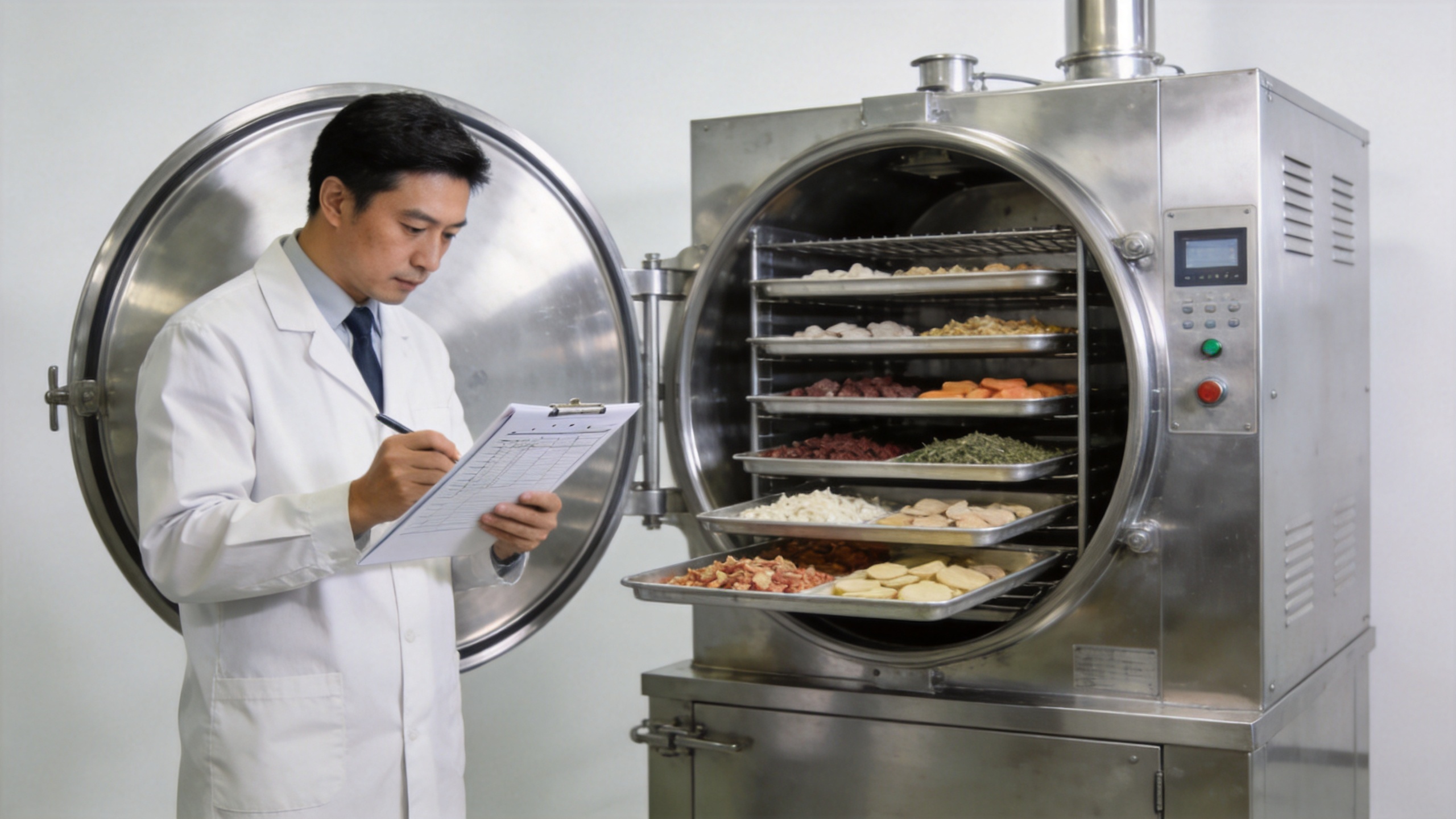 Food processor reviewing a freeze drying machine procurement checklist