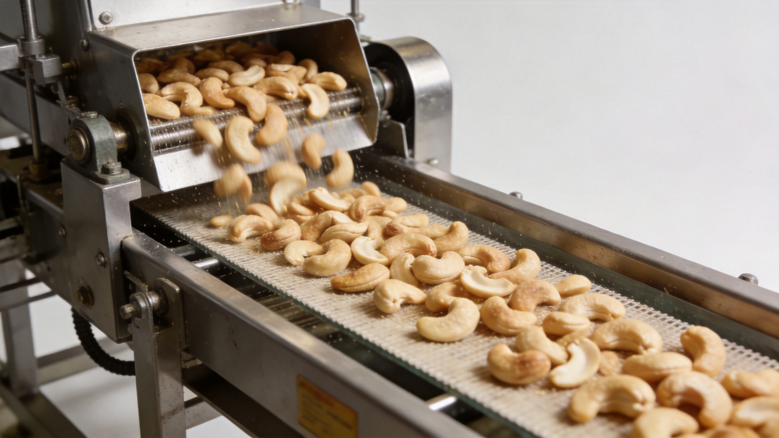 Automated kaju processing plant equipment for cashew kernel handling