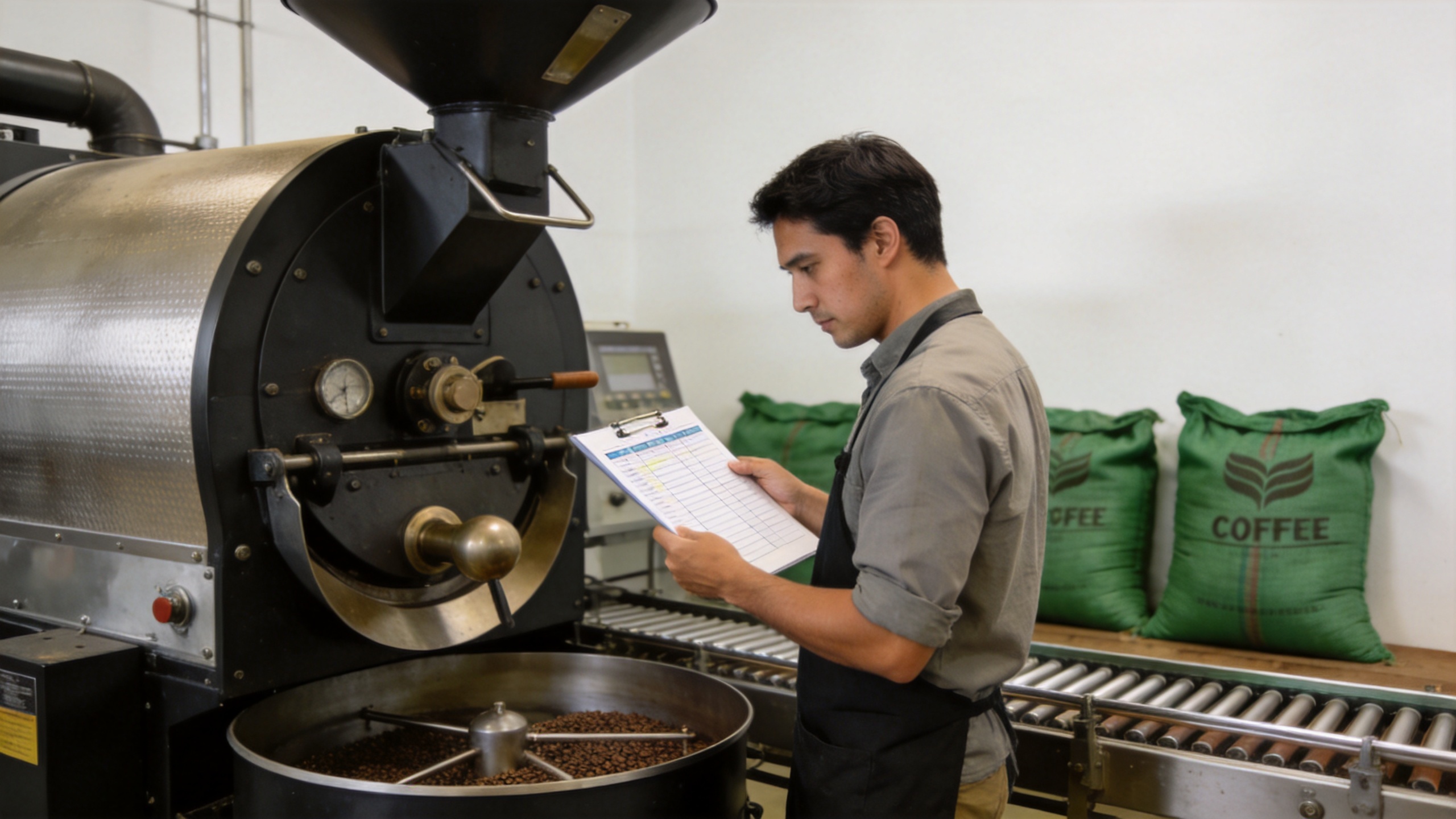 Commercial electric coffee roaster production planning