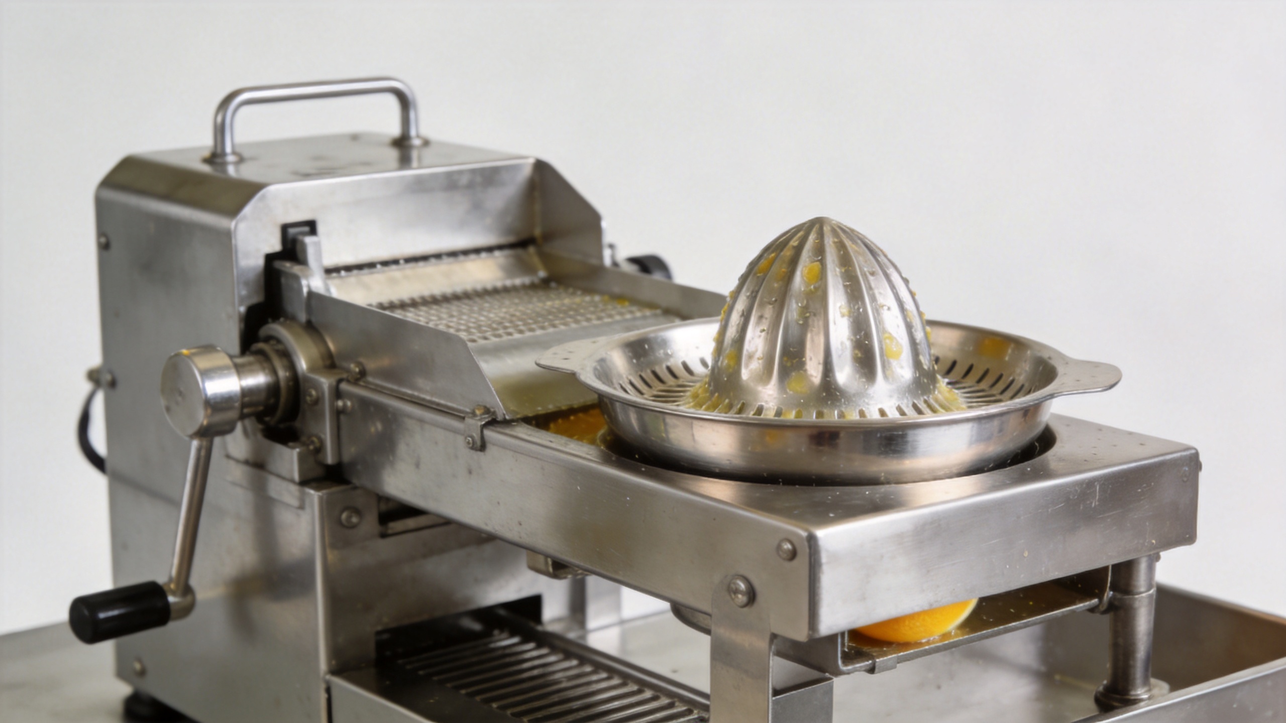 Industrial citrus juicer supplier evaluation in a food processing facility