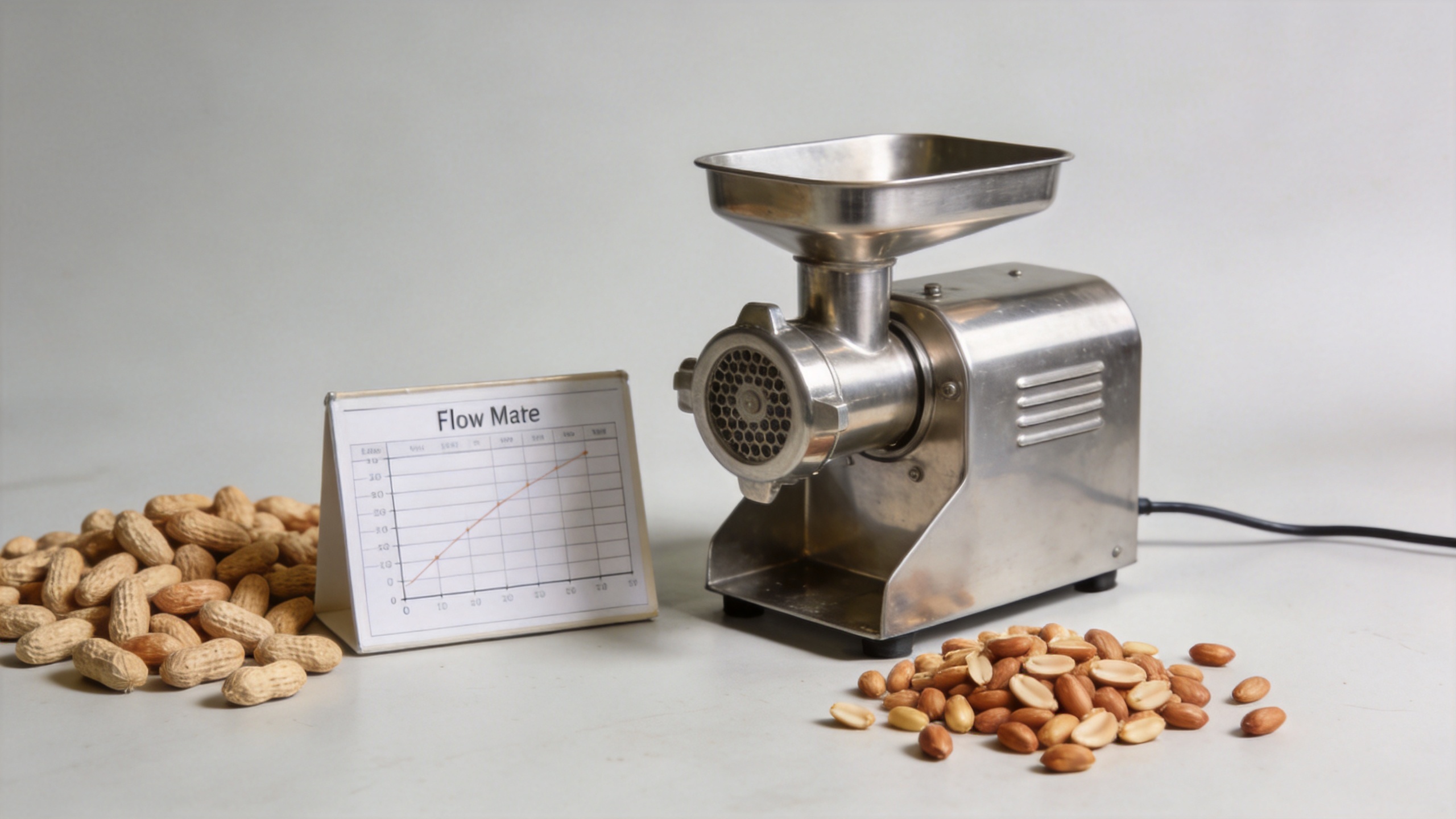 Commercial peanut butter making machine in a factory production planning setting
