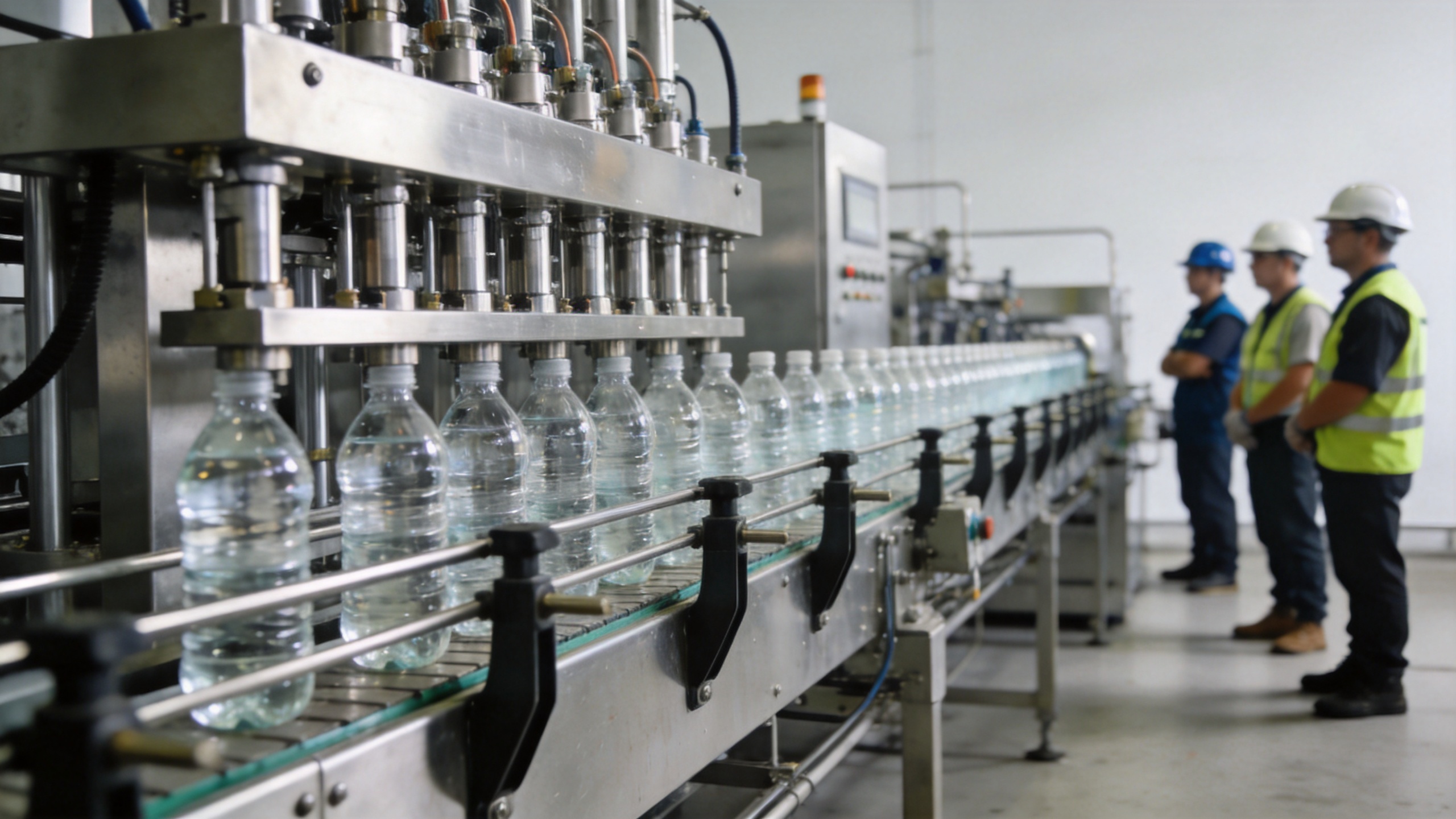 Inline bottle filling machine supporting beverage factory expansion