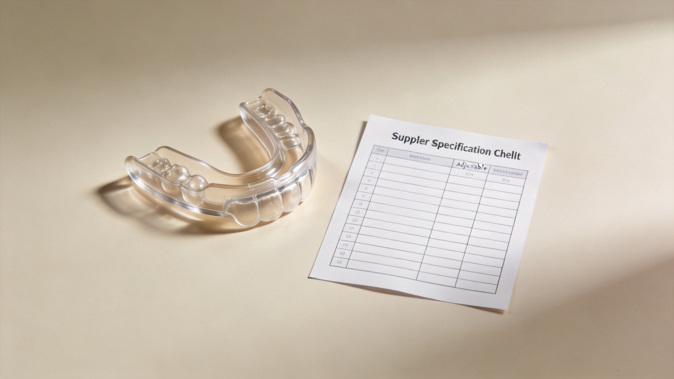 Adjustable snoring mouth guard sourcing checklist