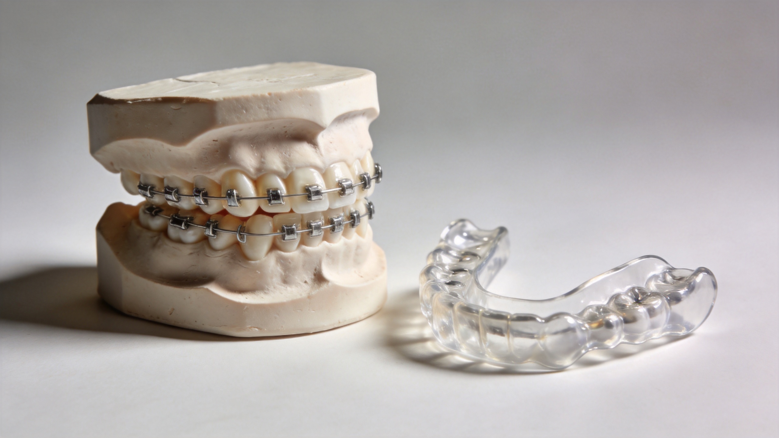 Custom mouth guard for braces designed to clear orthodontic brackets