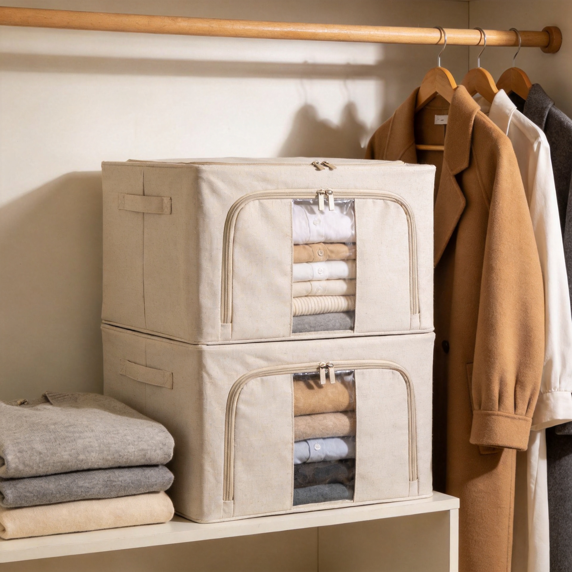 Boîtes de rangement pliables : avantages pour l’organisation des vêtements saisonniers