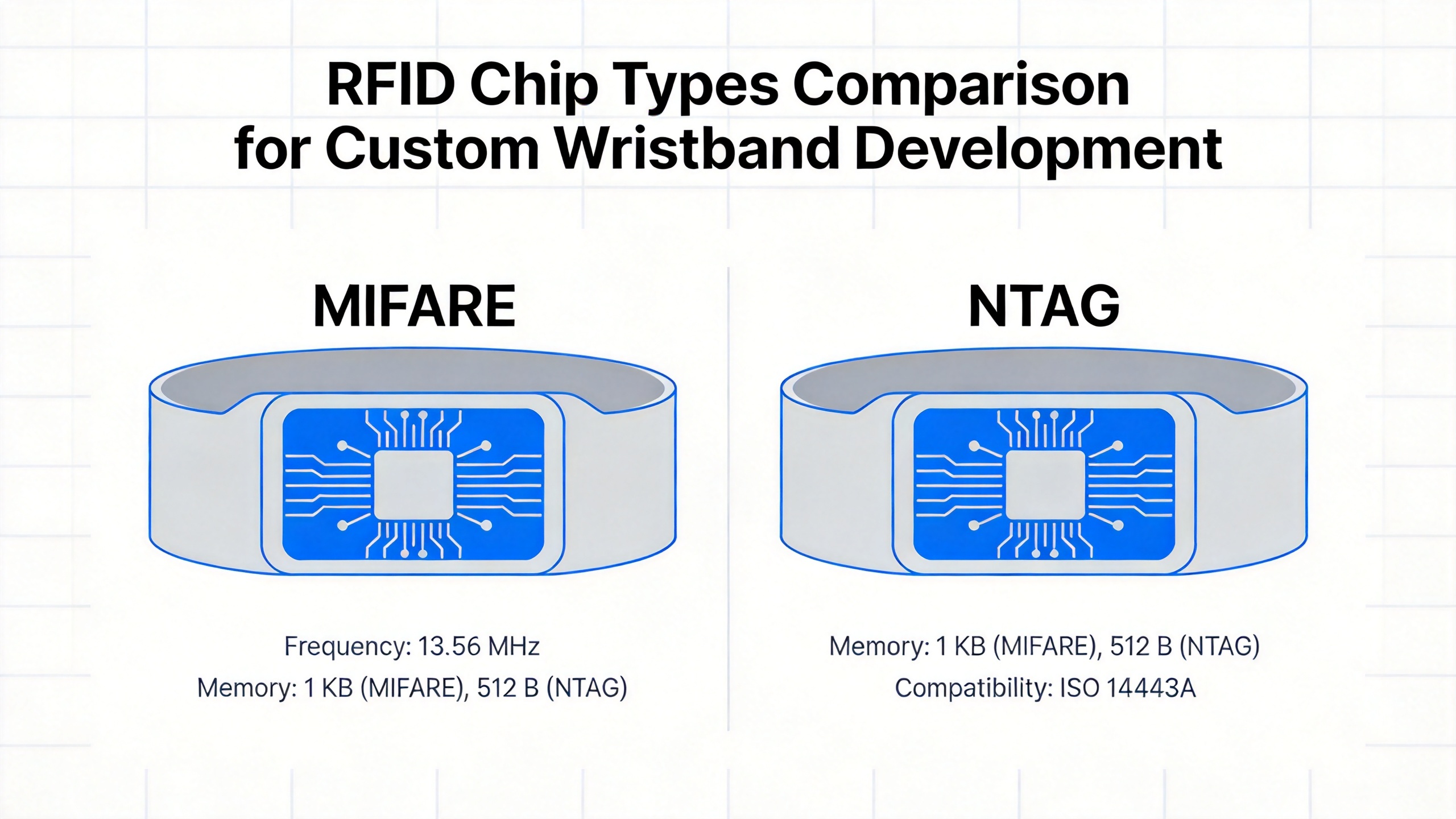 RFID chip types for custom rfid band with chip development — HF and UHF options compared