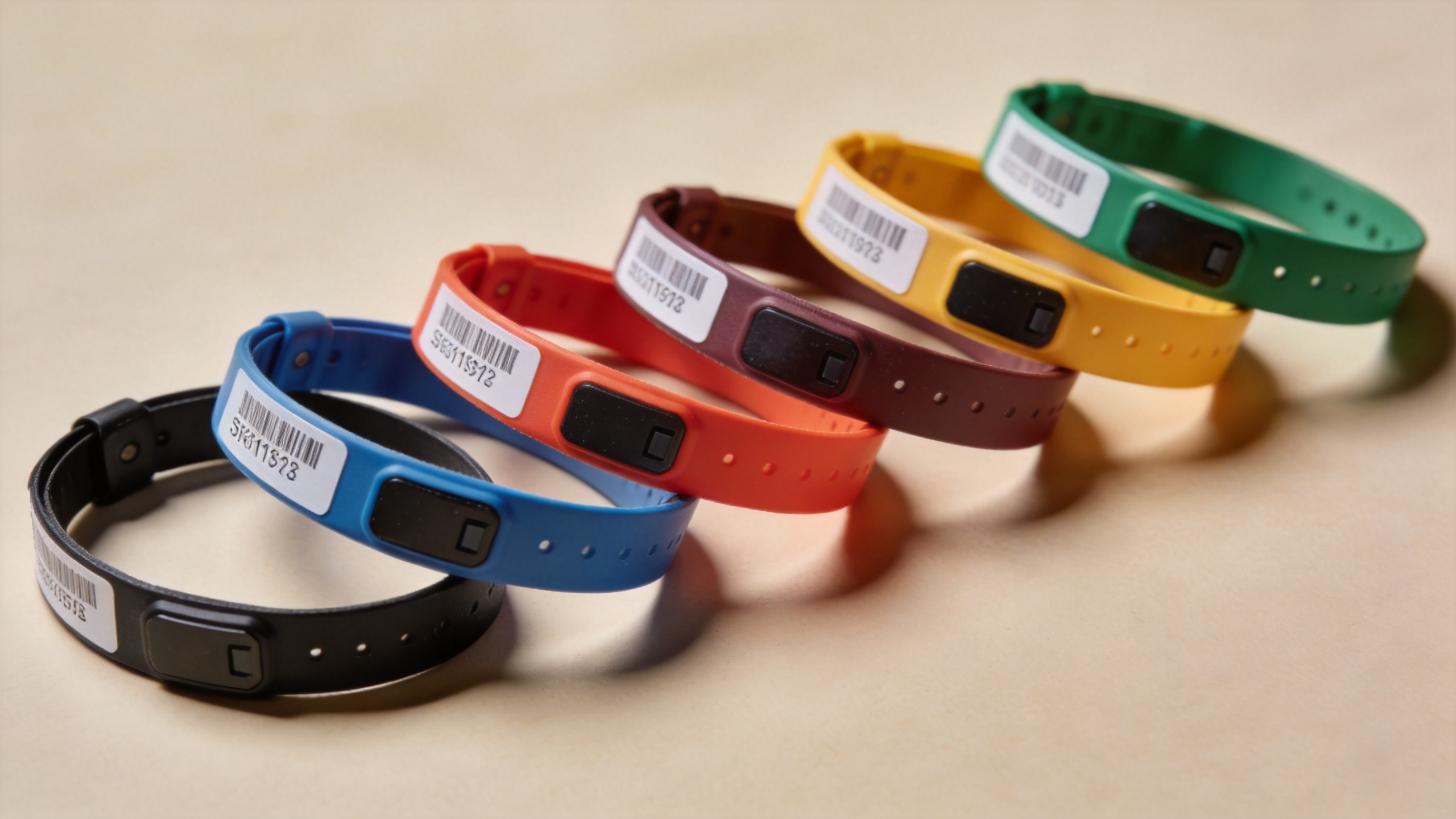 Security wristbands for events with serial number removal stubs for rfid access management