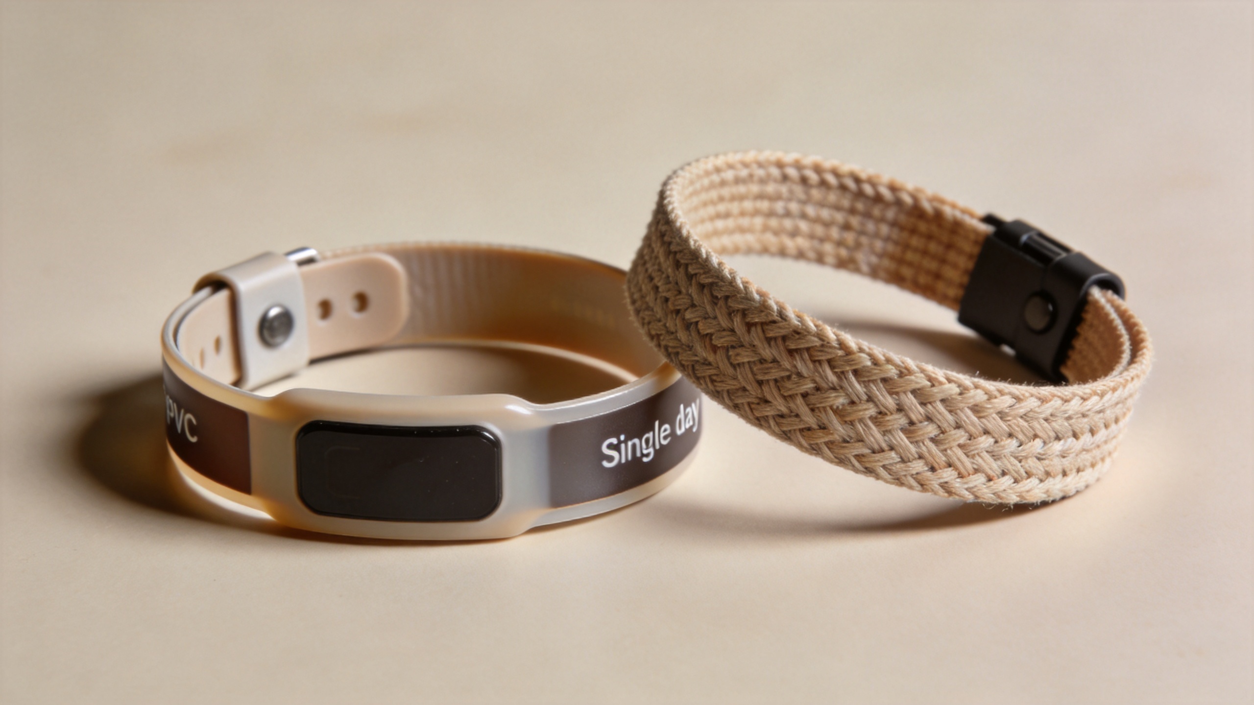 RFID festival wristbands comparing single-day PVC and multi-day woven fabric rfid band for festival options