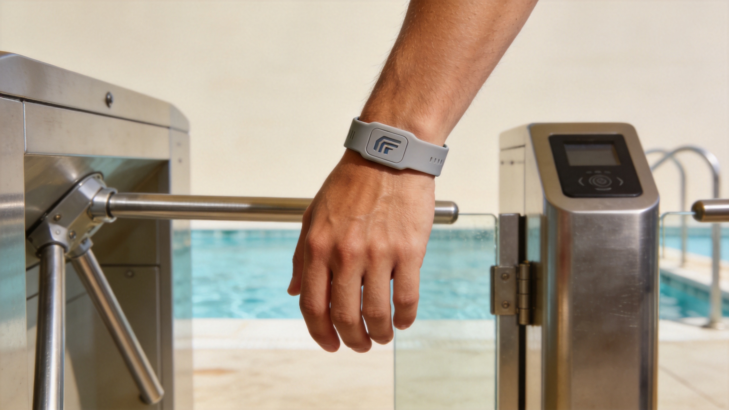 Hotel wristbands supporting resort pool access