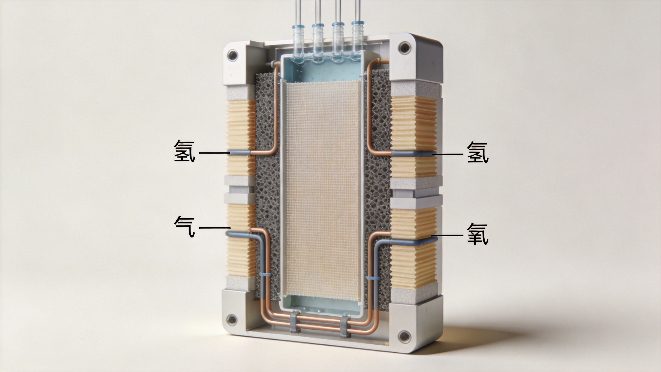 AEM electrolyser technology membrane and catalyst layer illustration