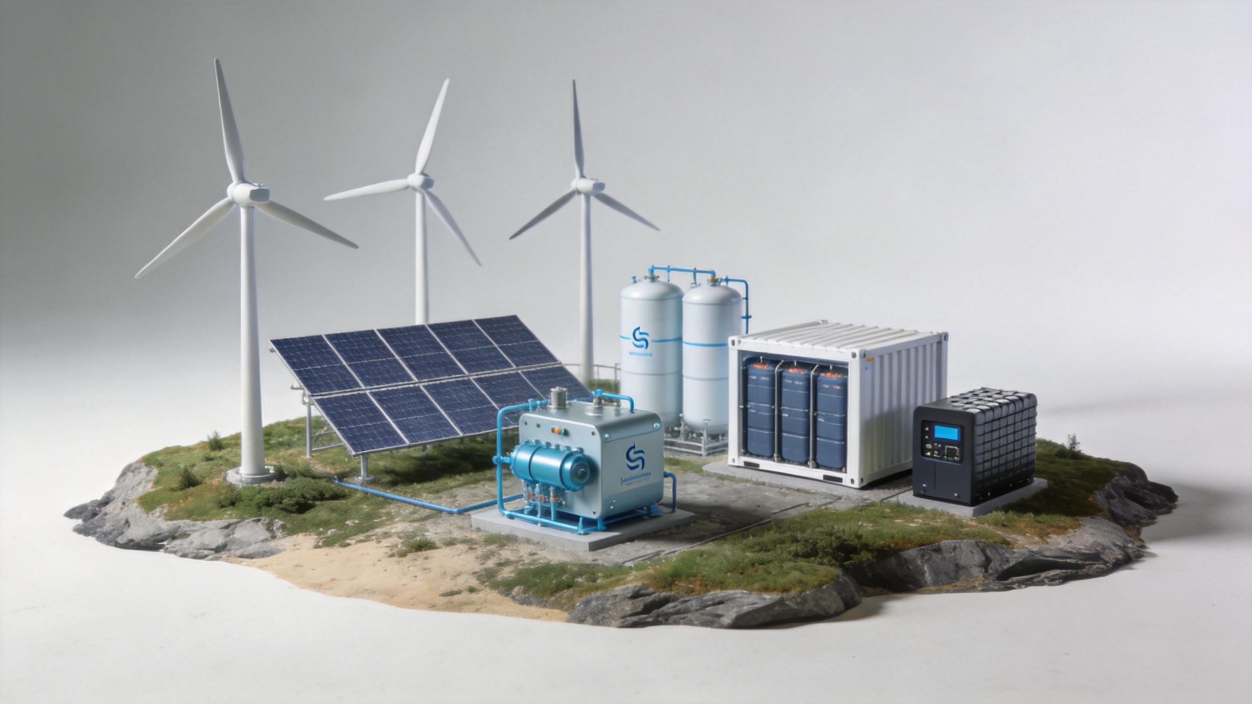 Remote island hydrogen microgrid with renewable generation and energy storage