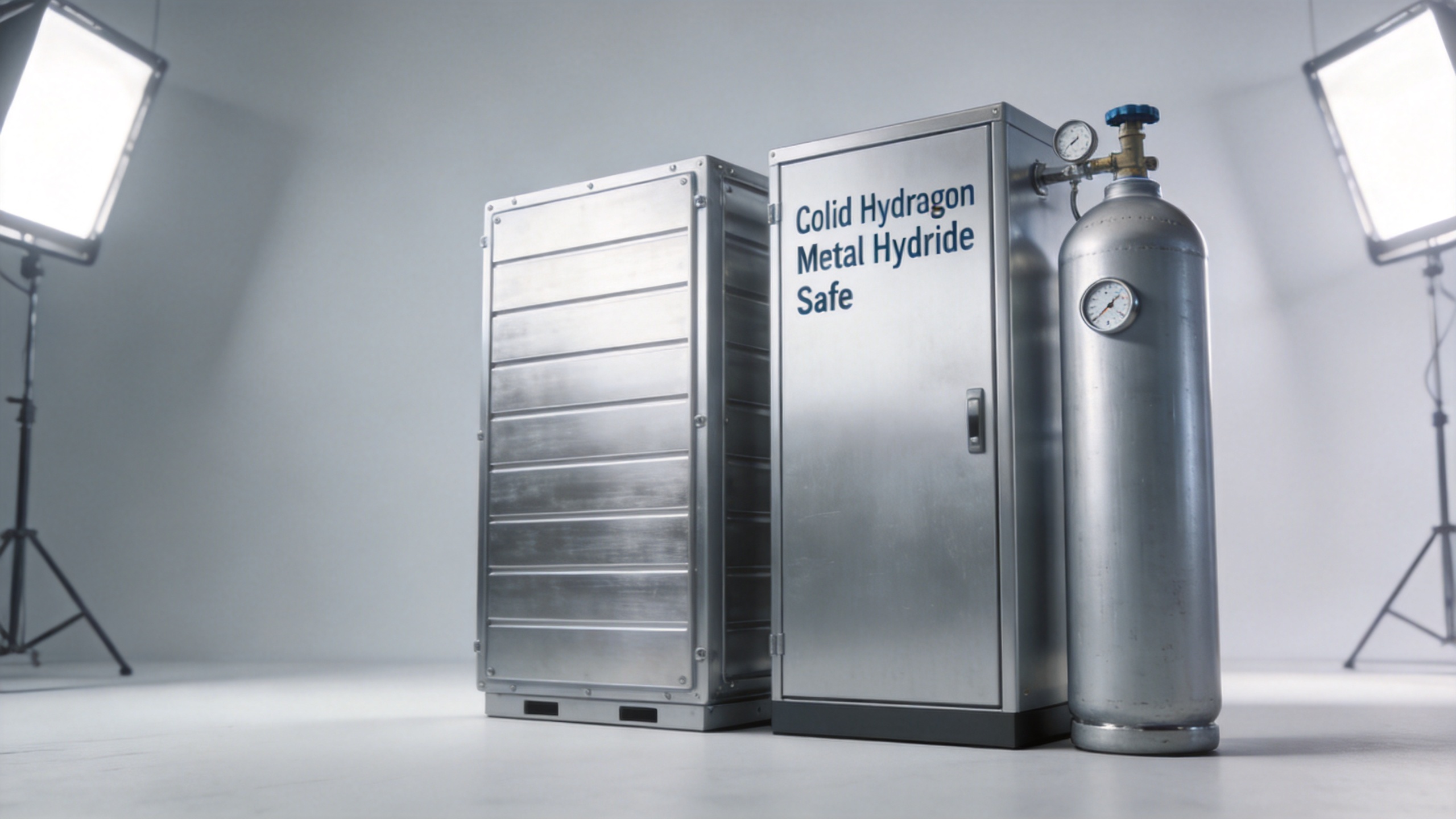 Solid hydrogen storage and compressed hydrogen storage equipment in an industrial energy setting