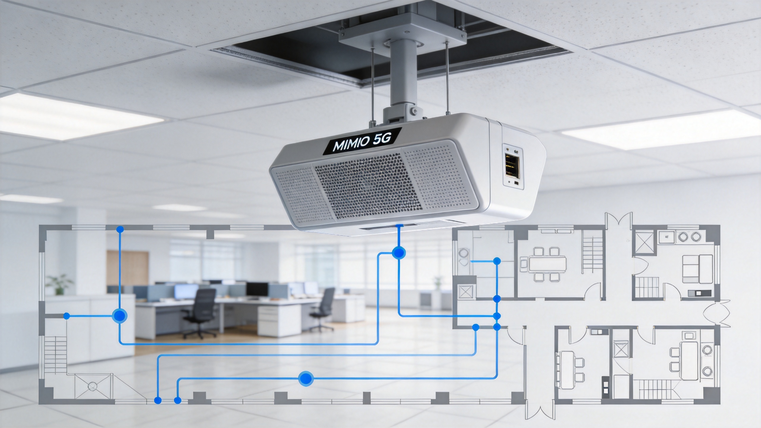 MIMO 5G antenna concept for indoor DAS coverage