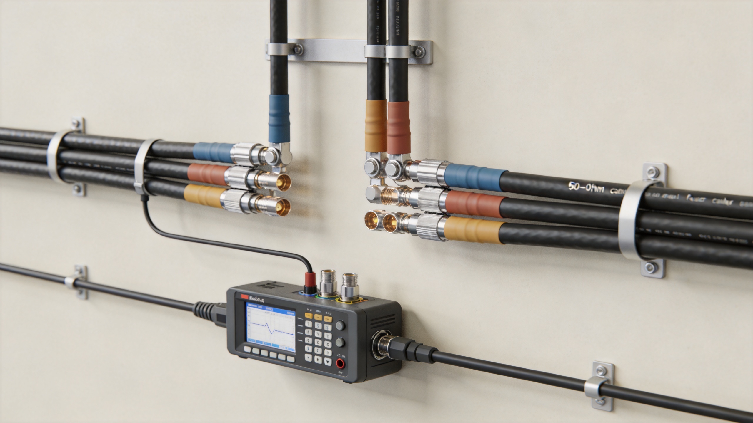 RF feeder cable installation planning for low RF cable loss