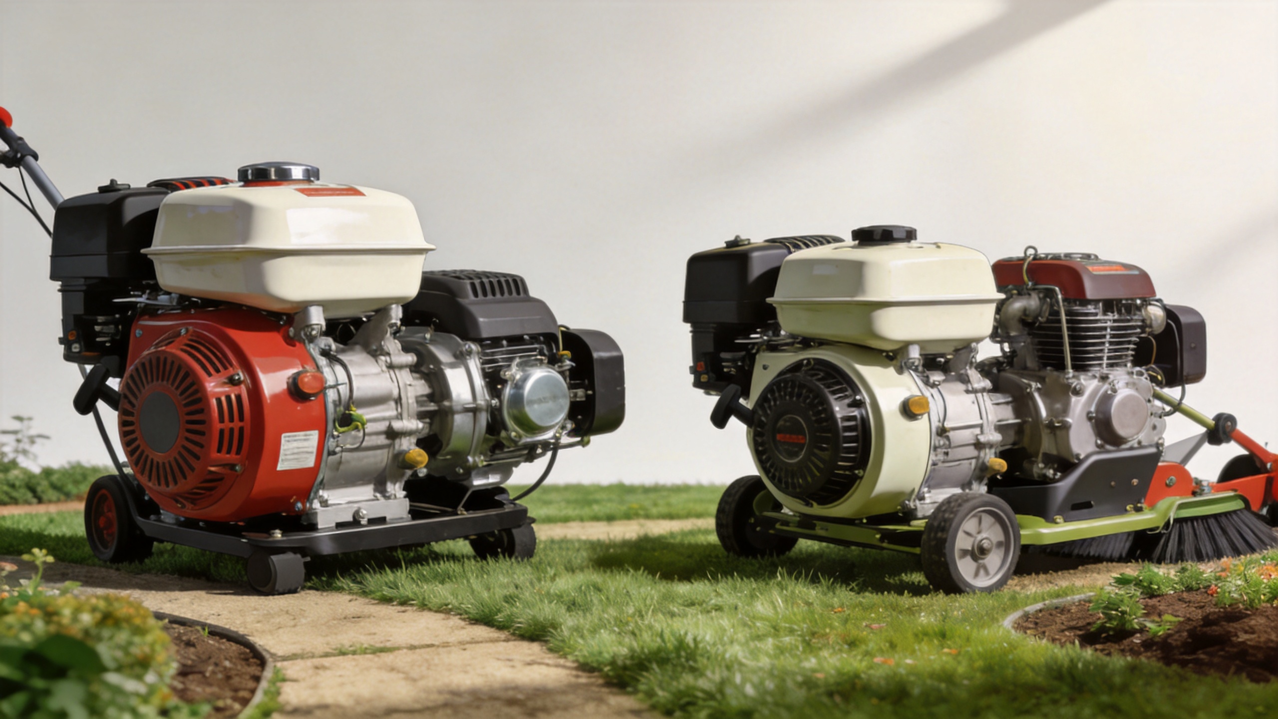 Gasoline lawn mowers: four-stroke and two-stroke engine comparison