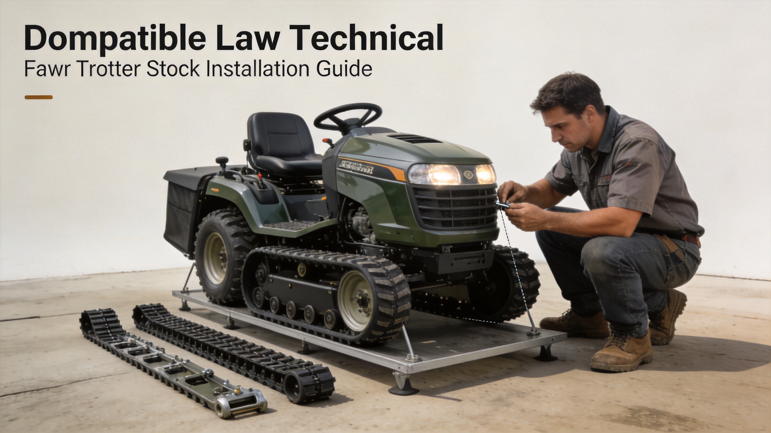 Tracked lawn mower installation clearance inspection