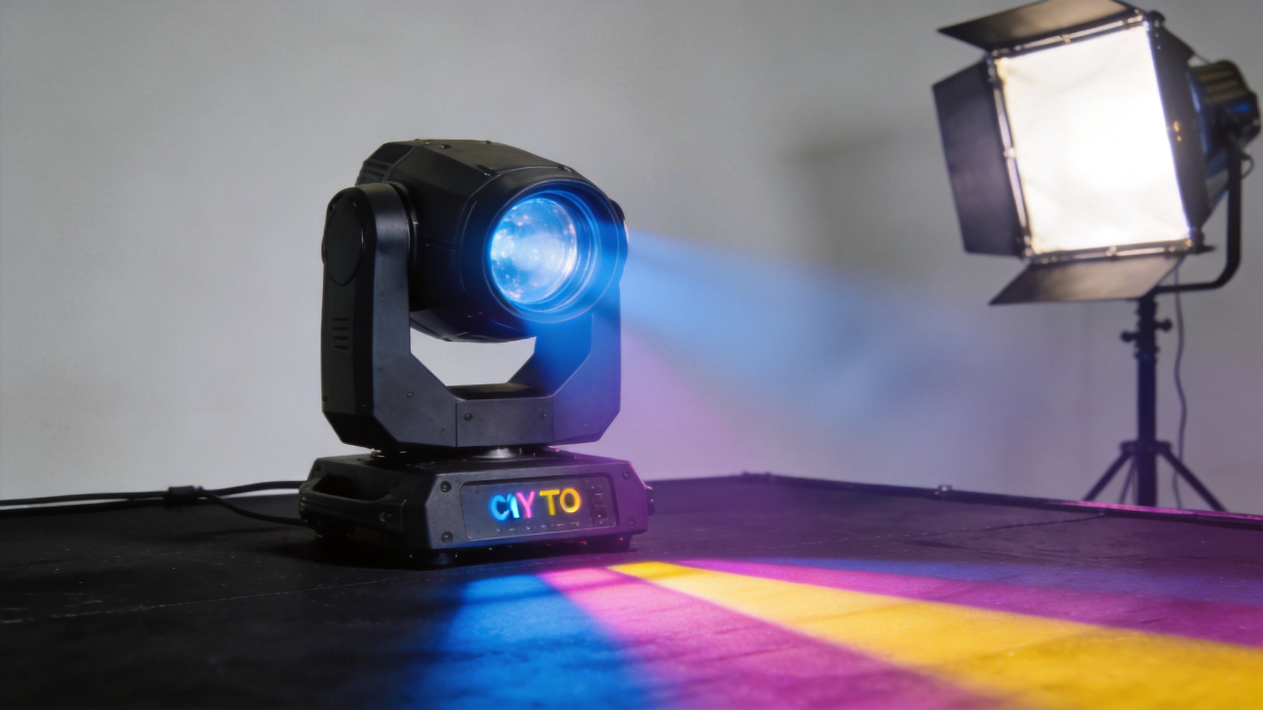 CMY color mixing demonstrated by a beam bsw moving head
