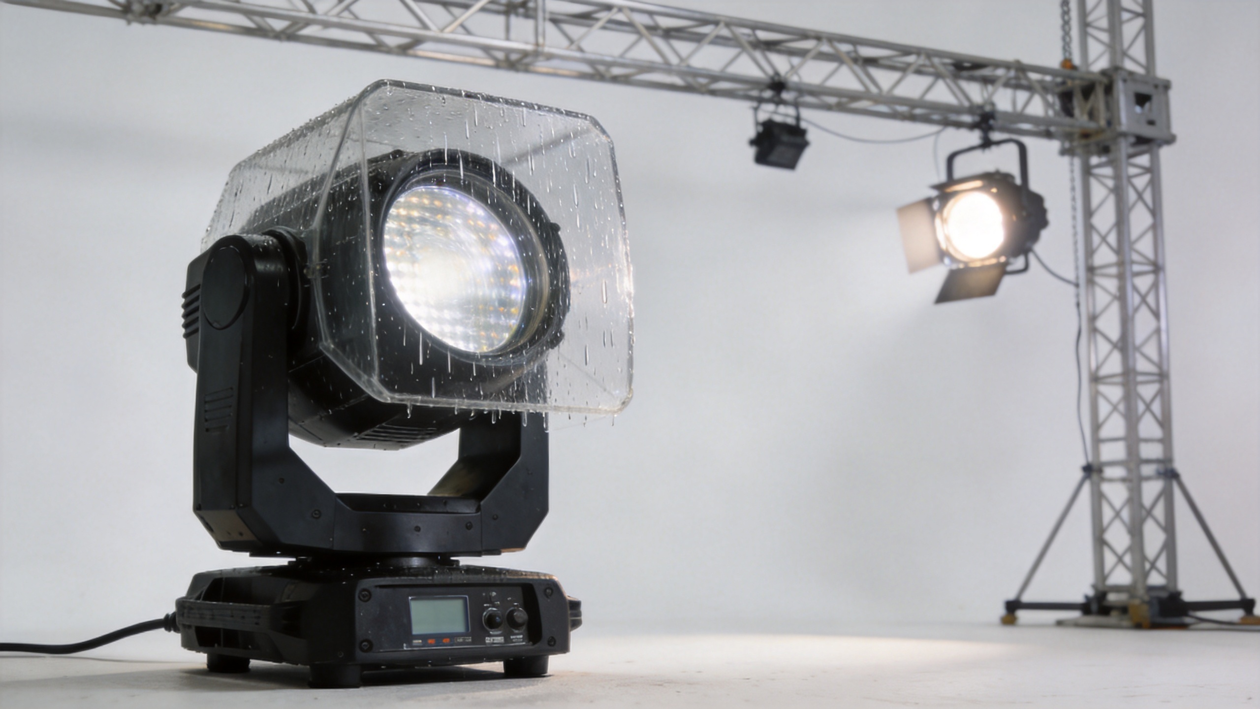 LED moving head planned for an outdoor stage lighting setup