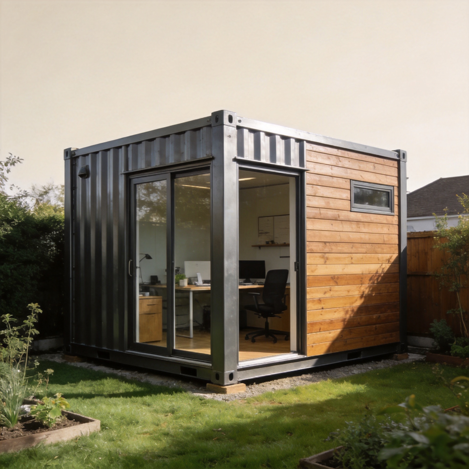 Garden Office Pod: How to Set Up a Movable Container Office in Your Backyard