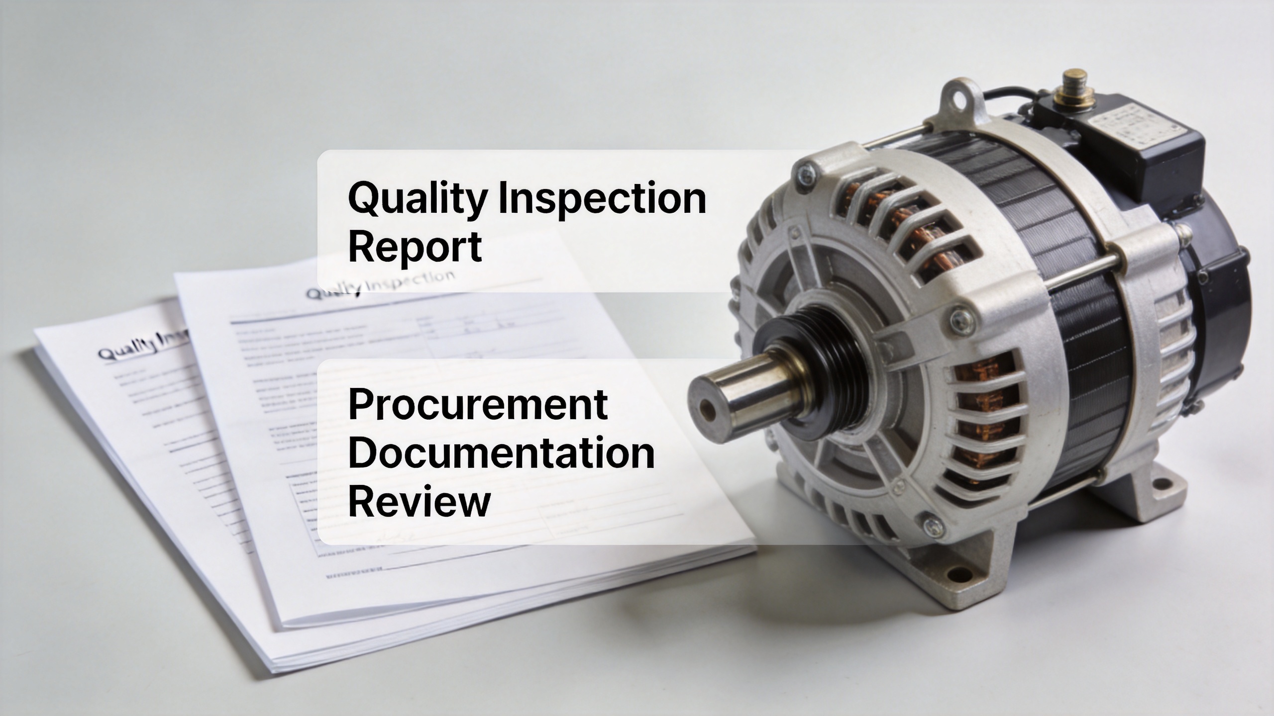 Generator parts supplier qualification documentation review for B2B procurement