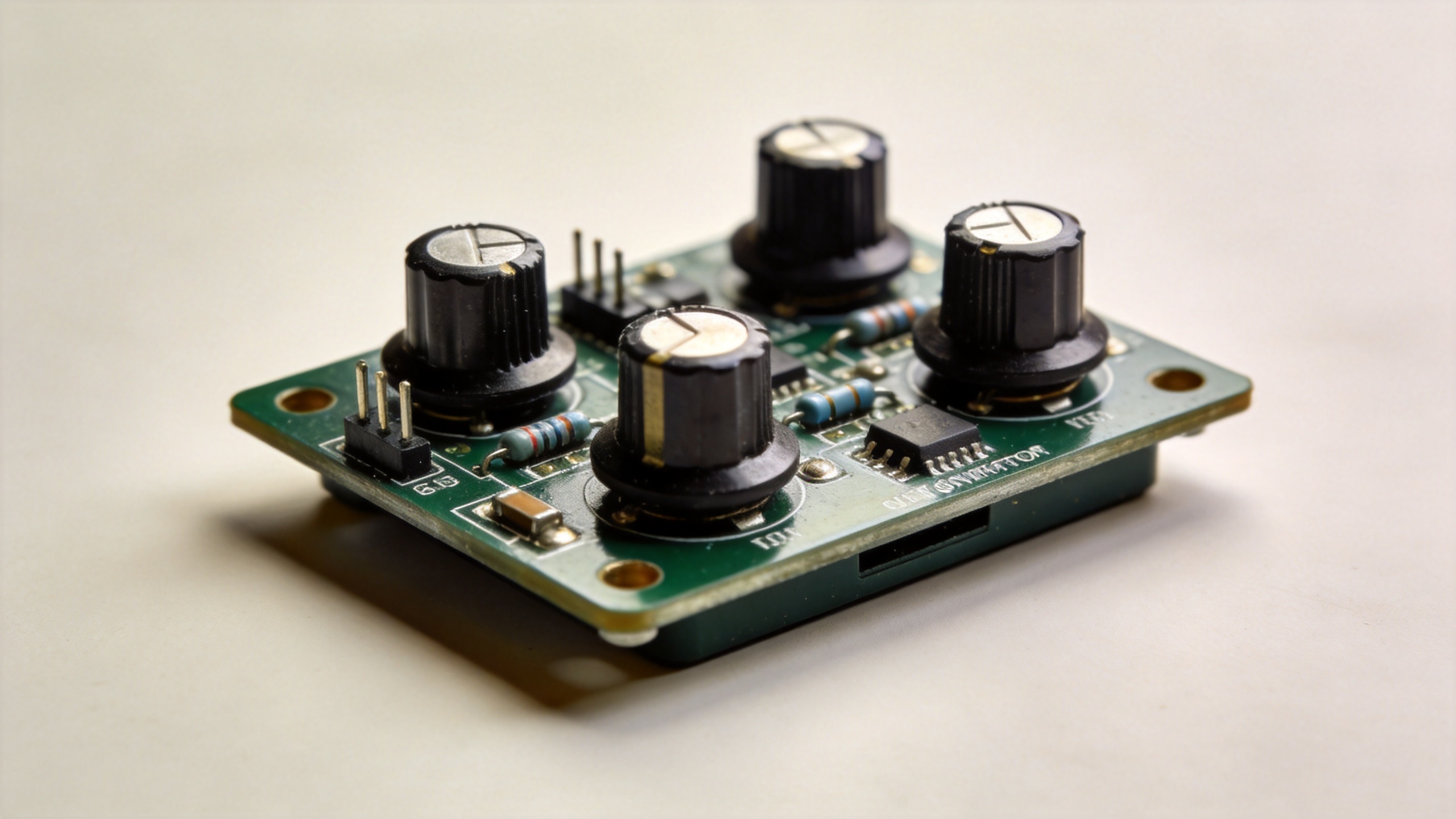 Electronic speed governor control unit for diesel generator with adjustment potentiometers