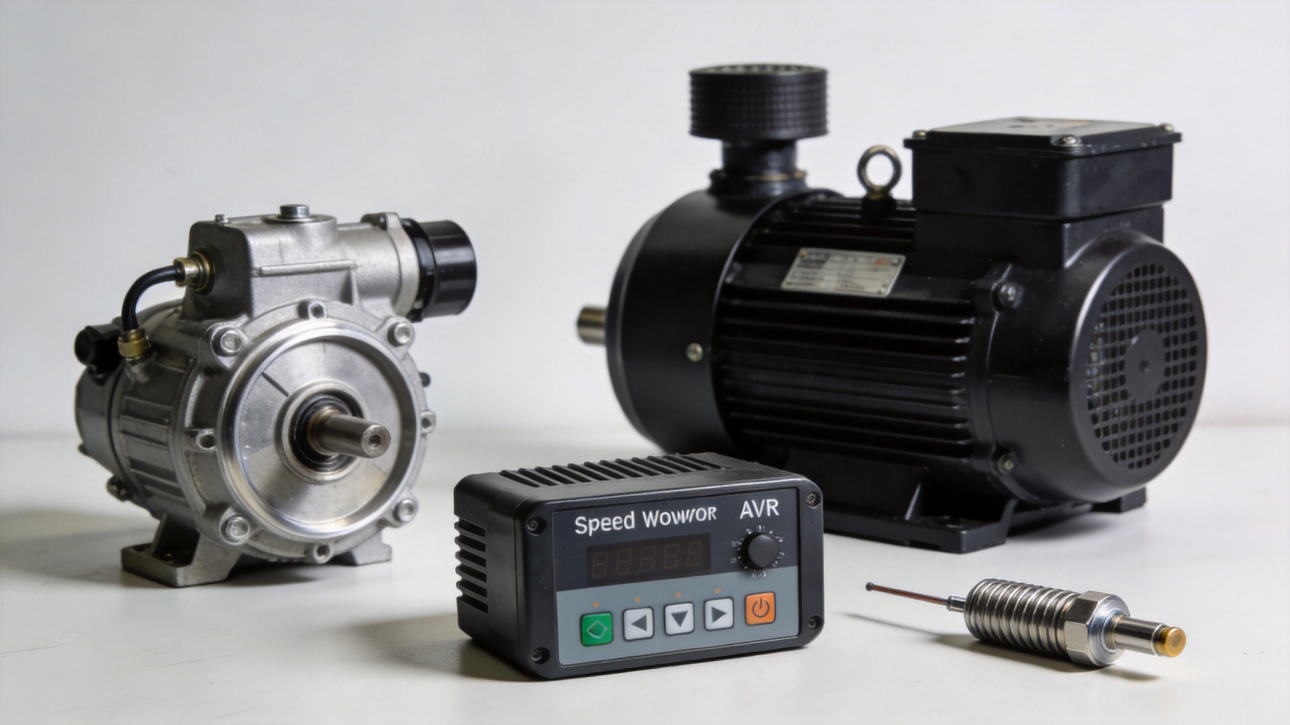 Industrial generator parts including speed governor AVR genset controller and temperature sensor components