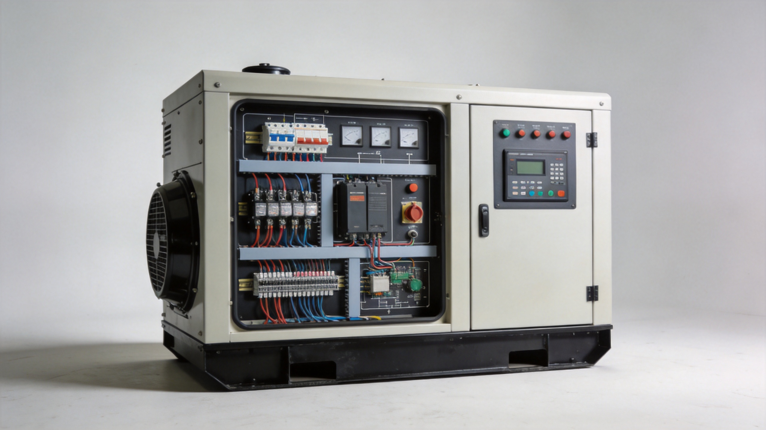 ATS controller wiring terminal block connection for diesel generator control panel