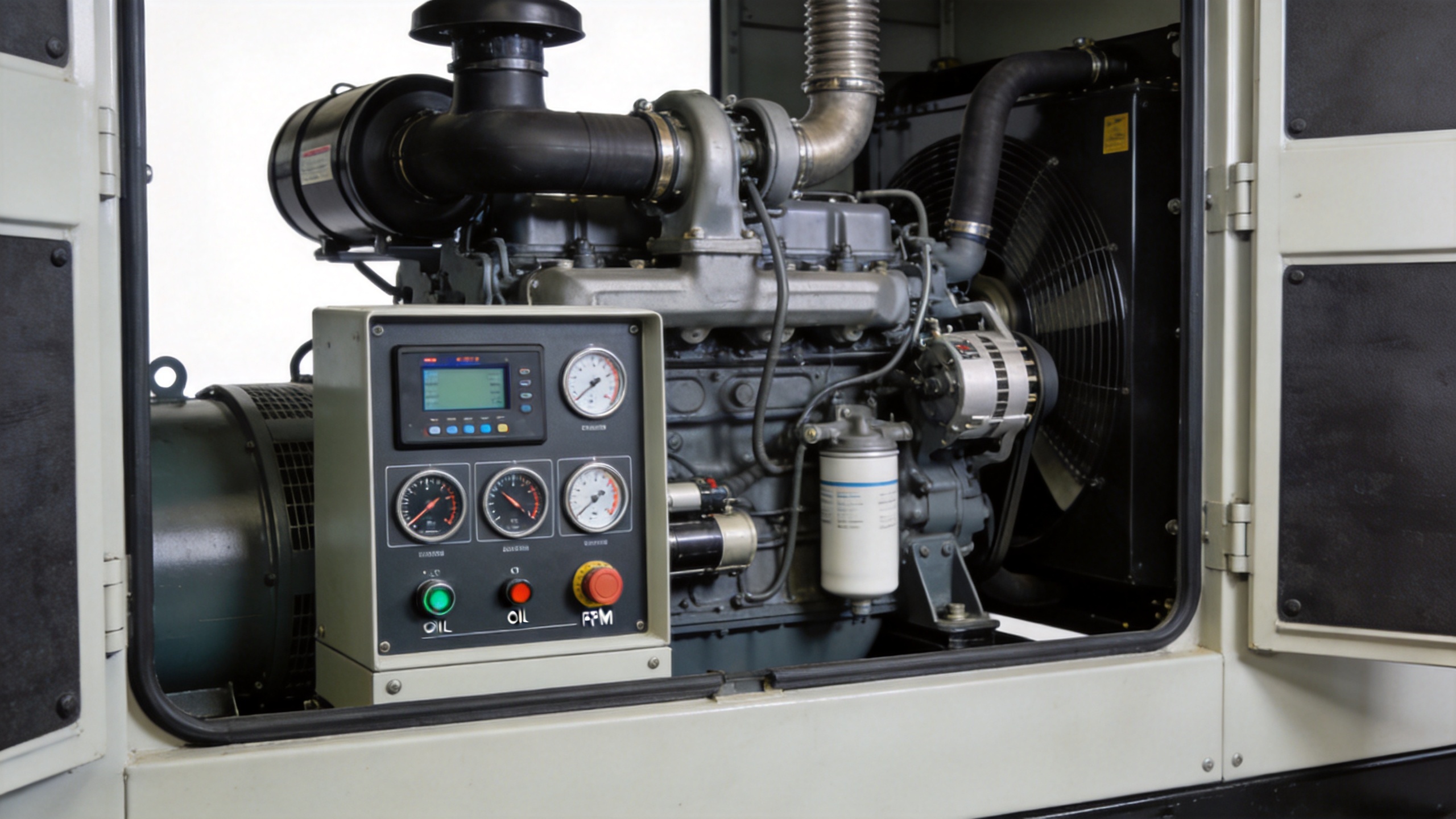diesel genset engine with temperature oil pressure and RPM sensors