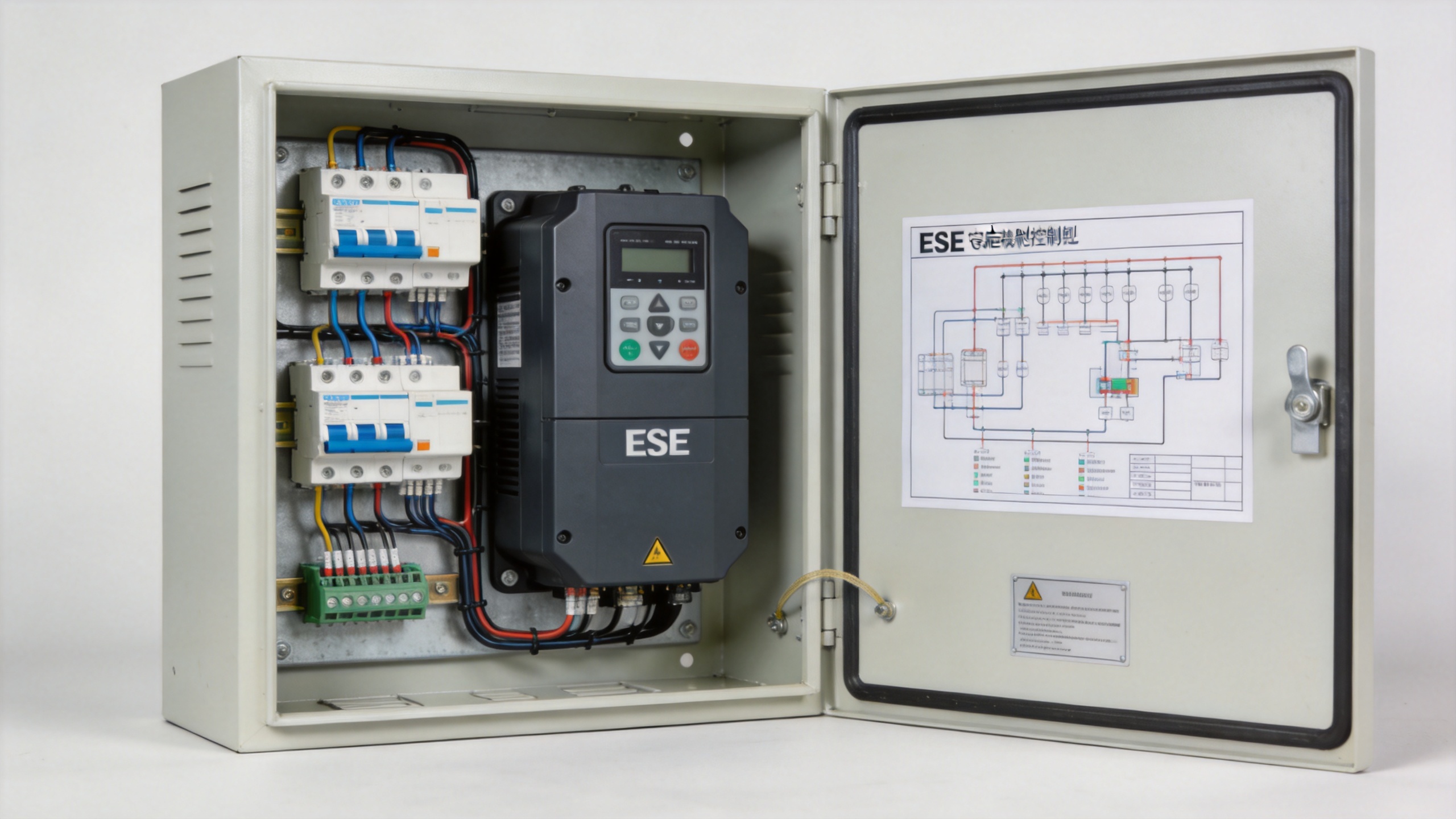 Generator deep sea controller installation in industrial electrical panel