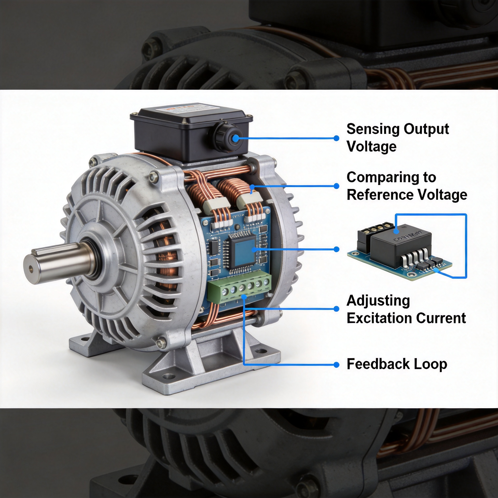 automatic voltage regulator working principle for generator voltage control