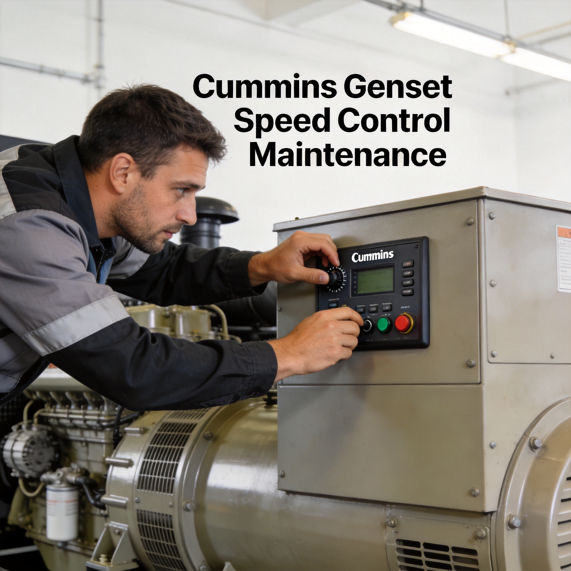 How to Adjust the Speed Control on a Cummins Powered Generator Set?