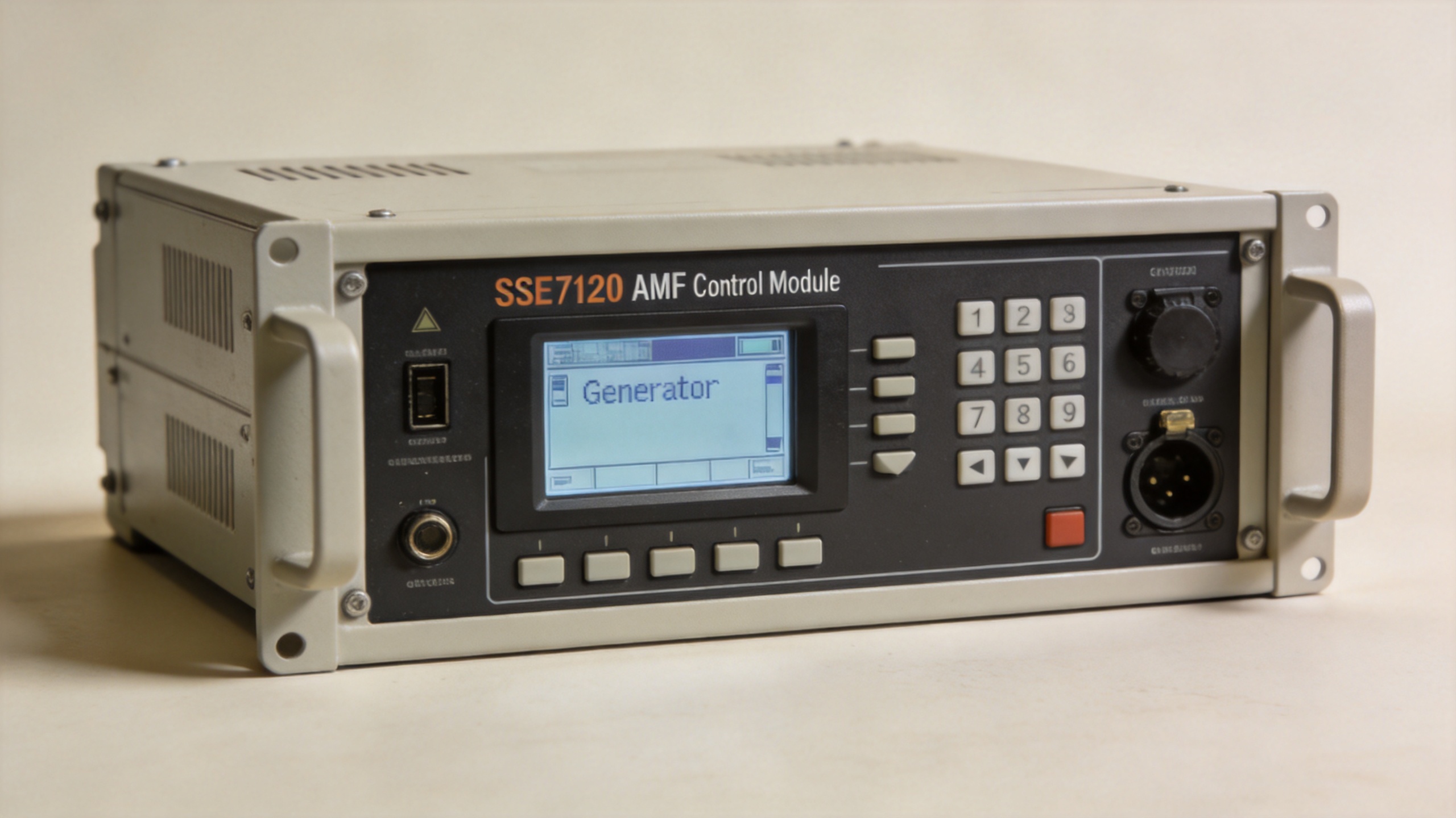 DSE7120 AMF control module front panel with LCD display