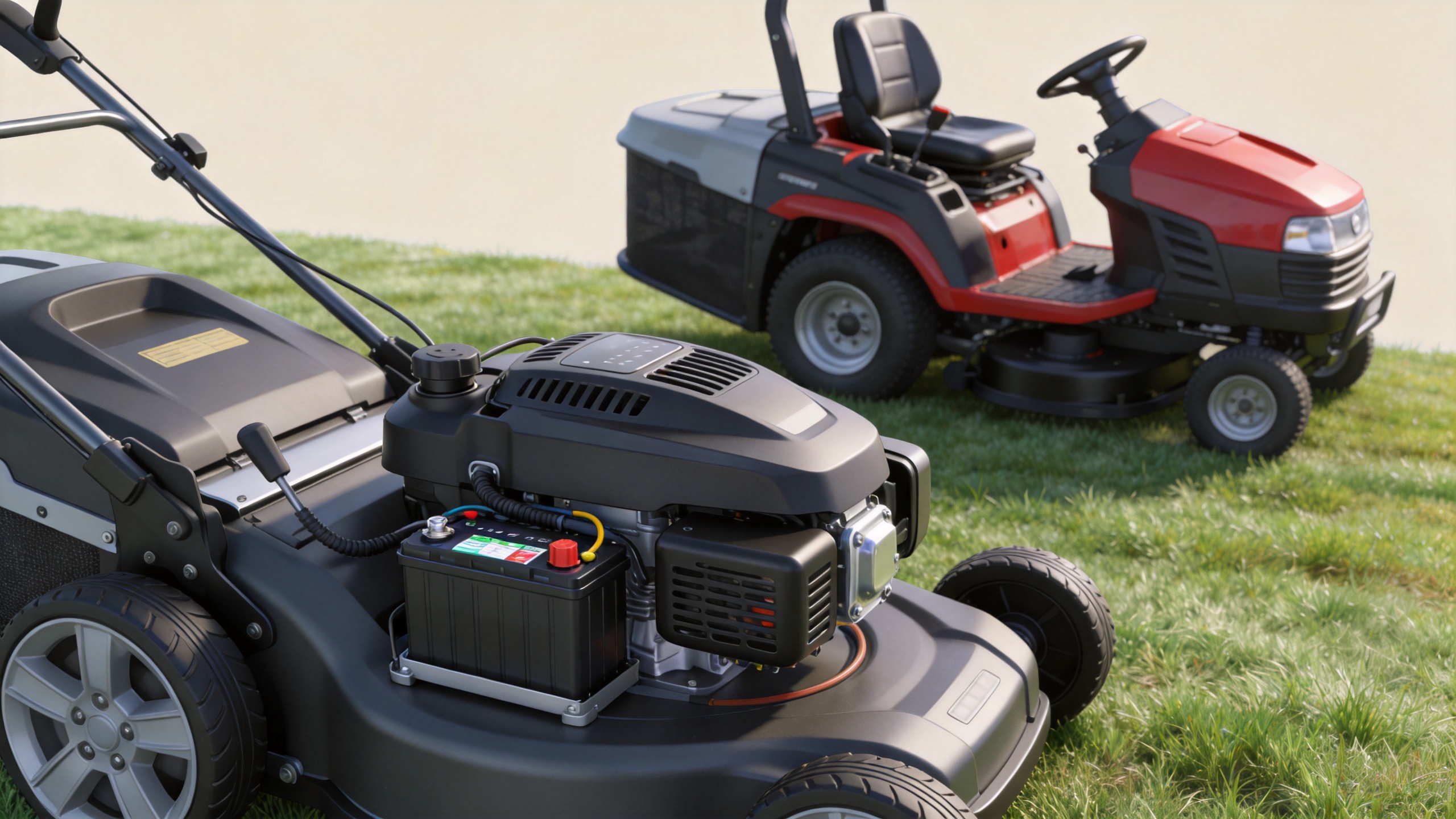 Lithium ion ride on mower and petrol ride-on mower technology comparison