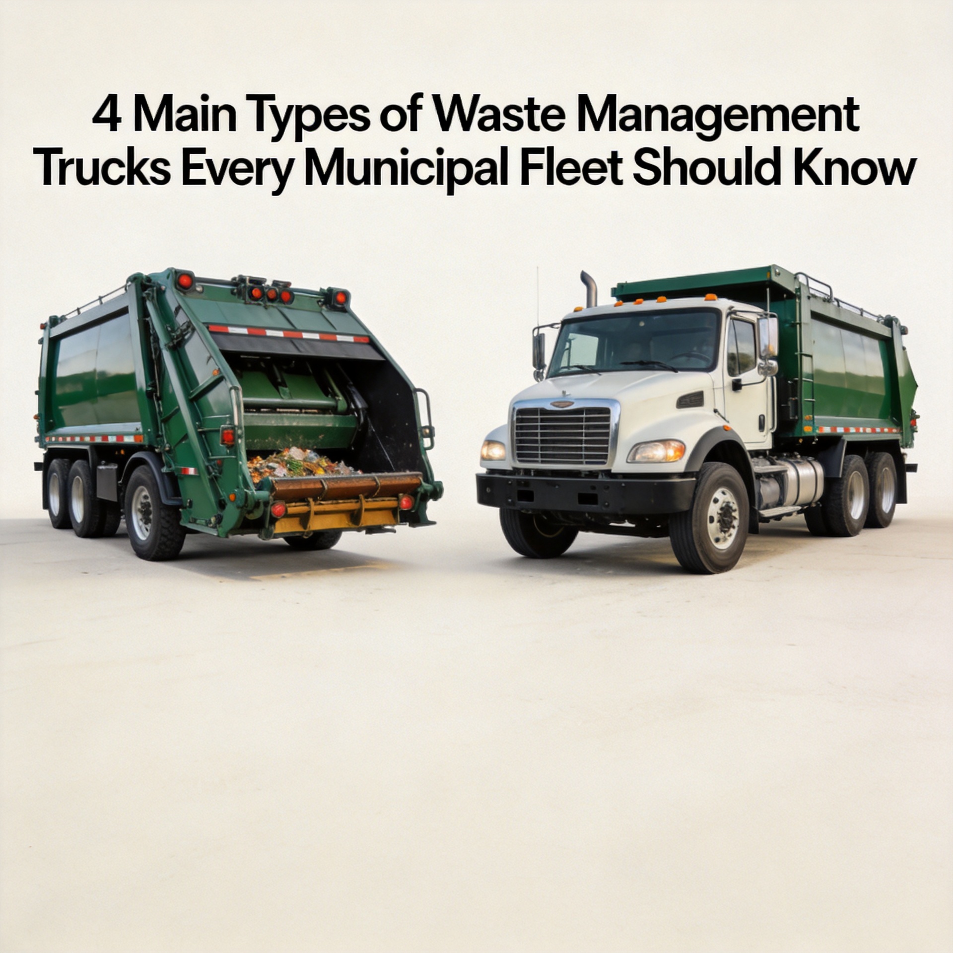 4 Main Types of Waste Management Trucks Every Municipal Fleet Should Know