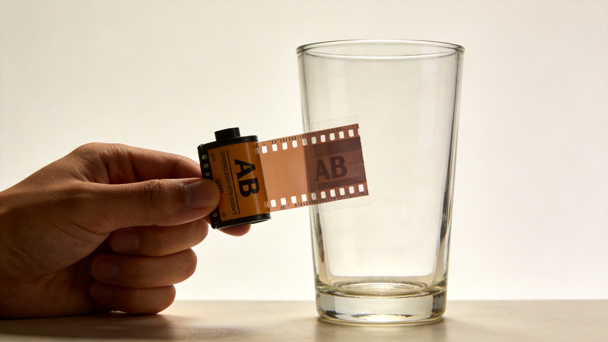 UV DTF printing AB film transfer applied to a glass tumbler