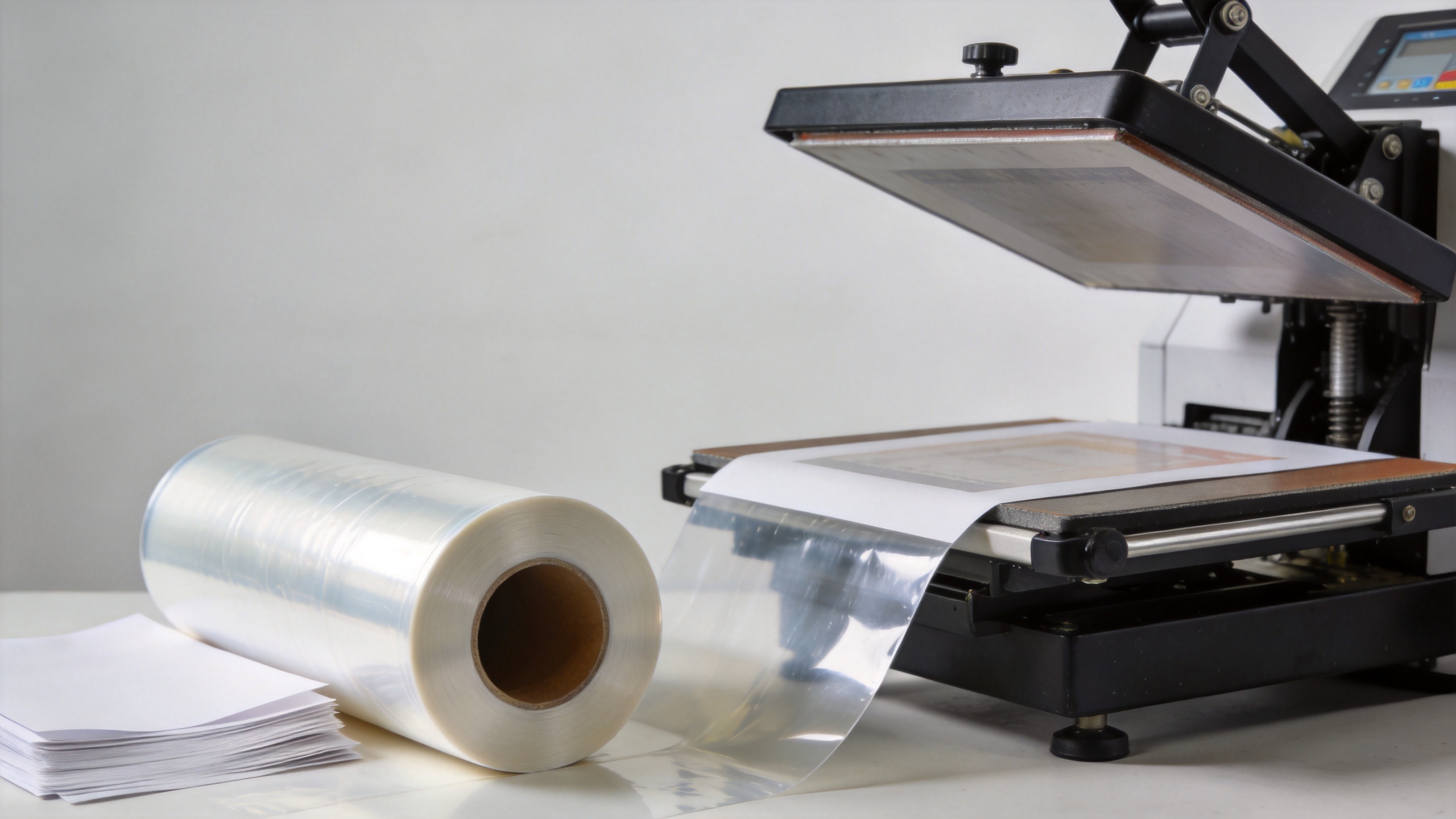 DTF film rolls and PET transfer sheets in a DTF printing workflow