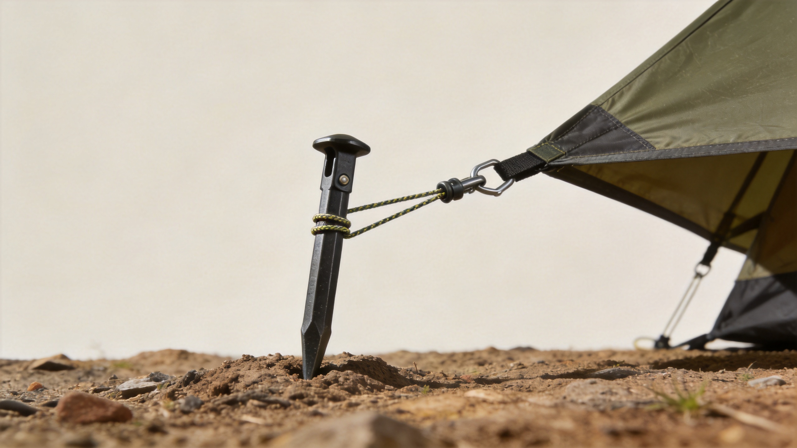 free standing awning staking and guy wire anchoring system for wind stability
