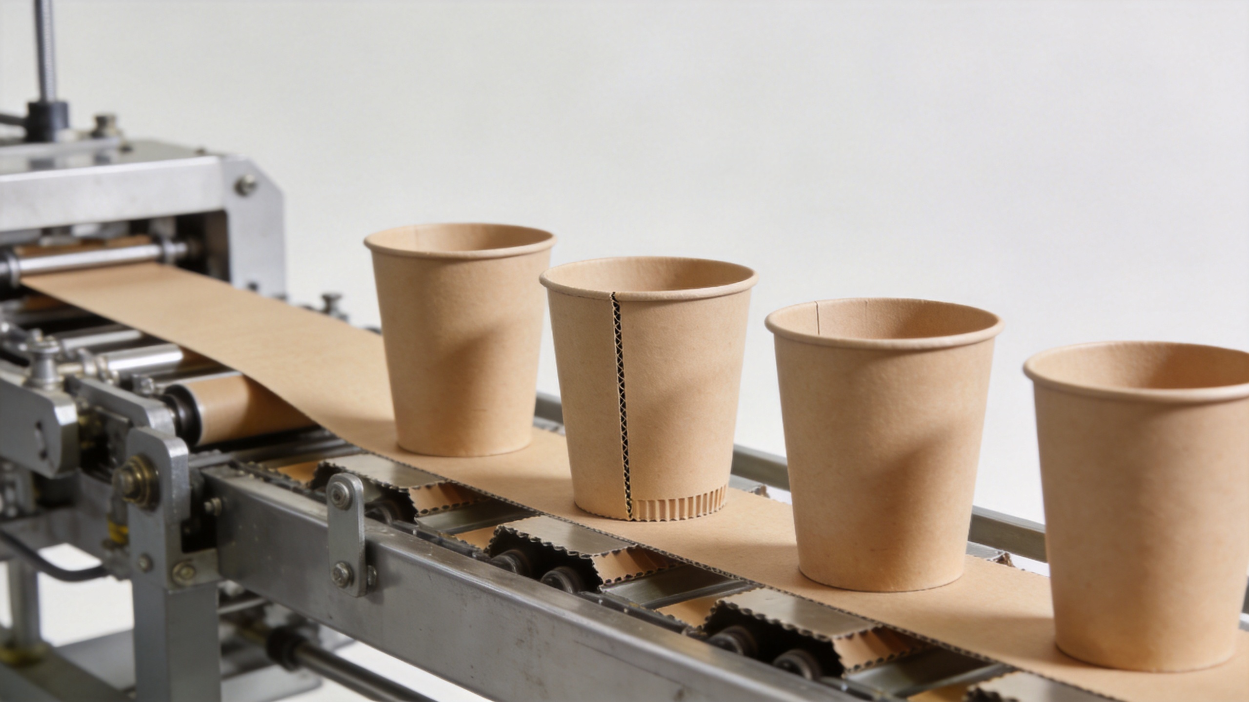 Paper glass machine forming beverage paper vessels
