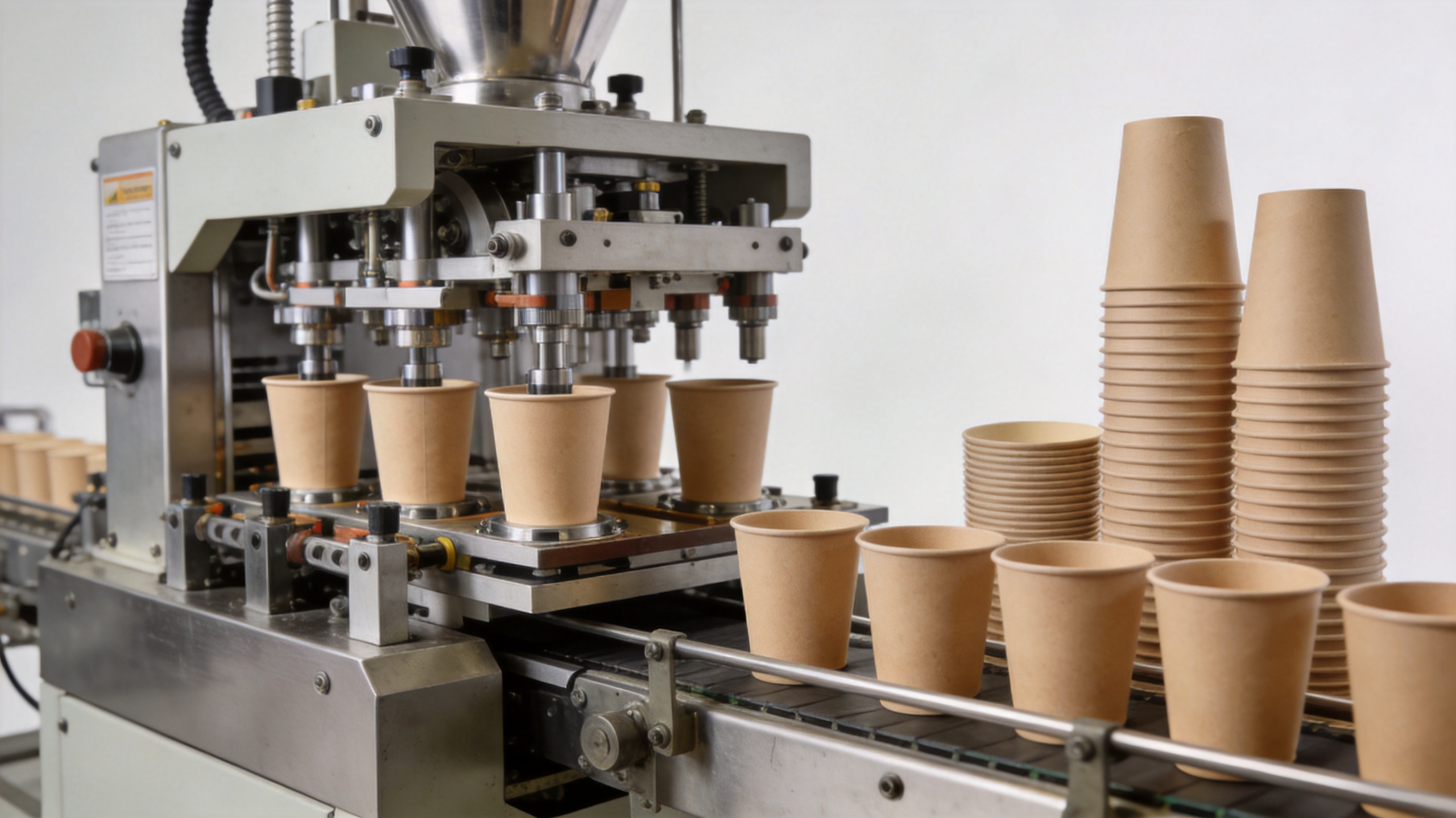 Cup machine with interchangeable paper vessel tooling