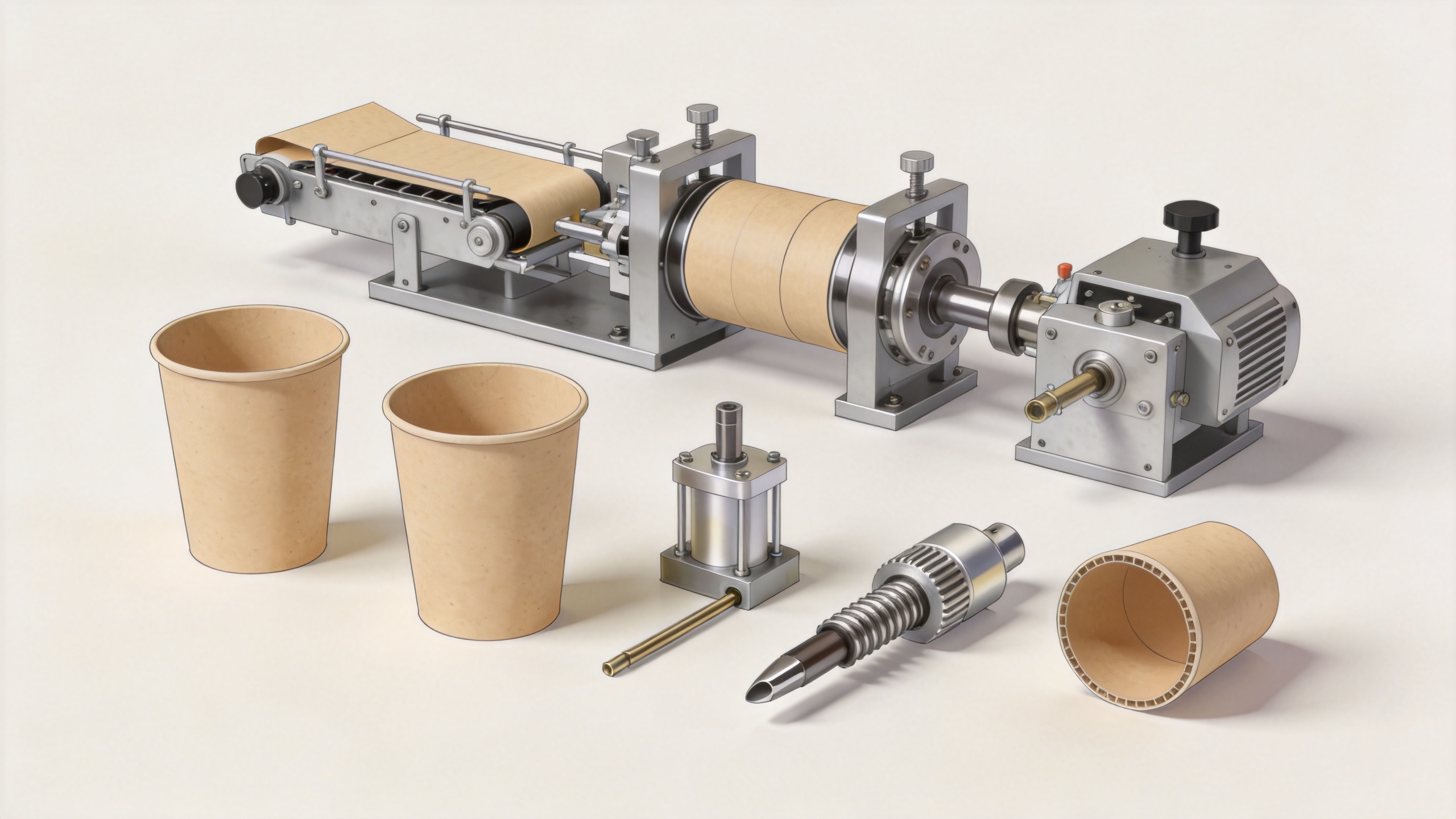 Modern paper cup machine forming and sealing modules