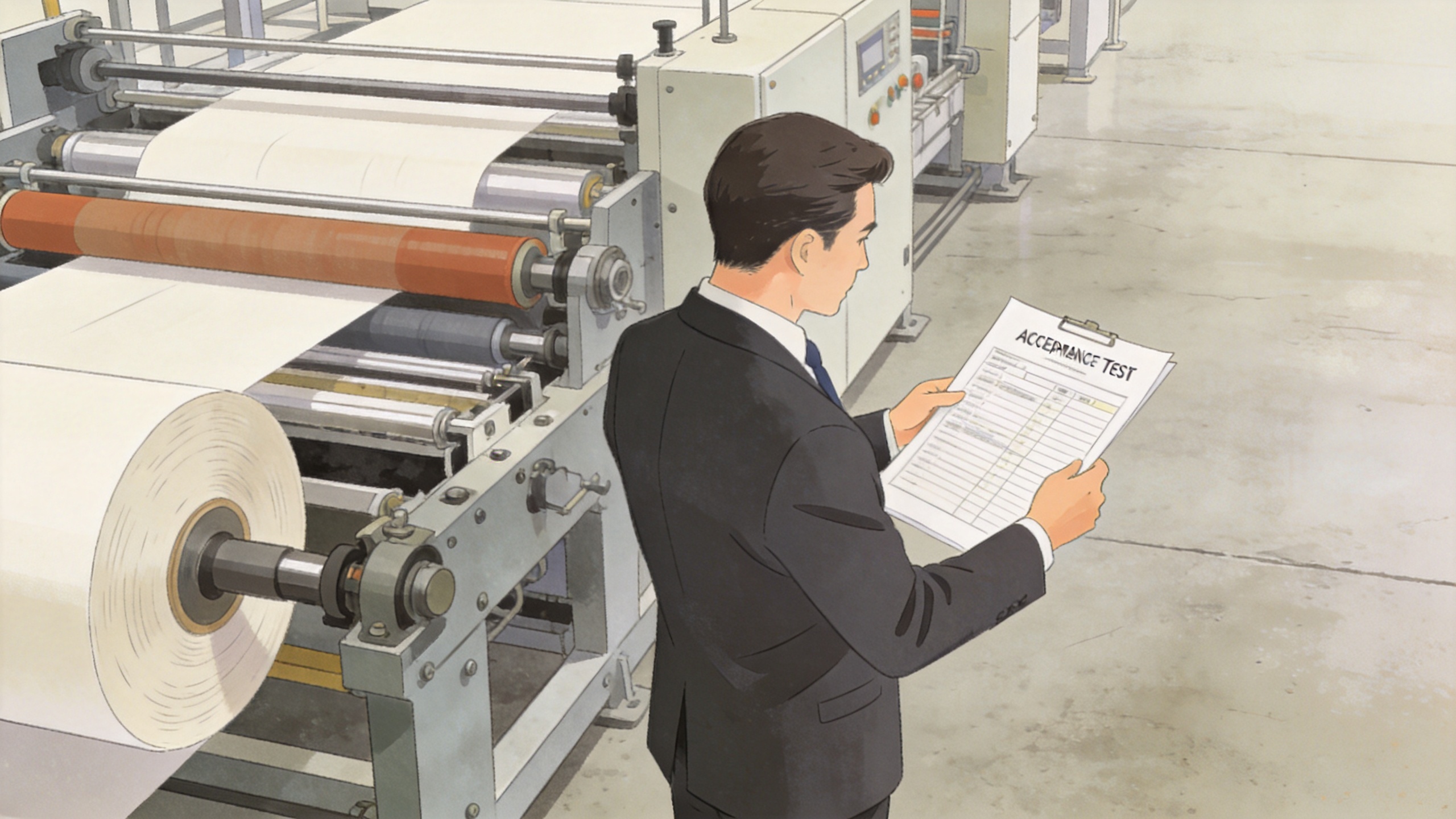 paper machine supplier acceptance test review