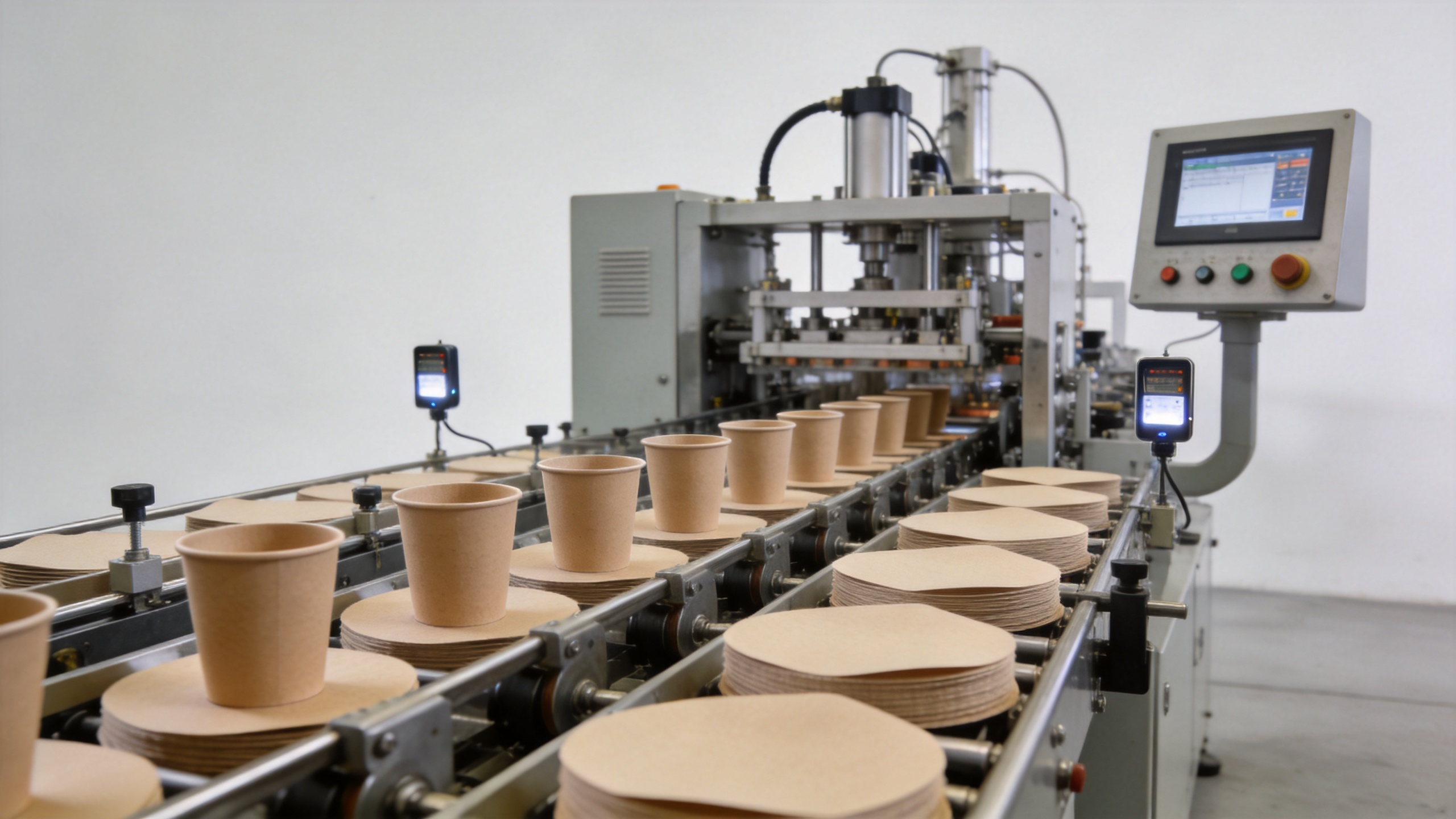 Paper cup making machine forming stations and control technology