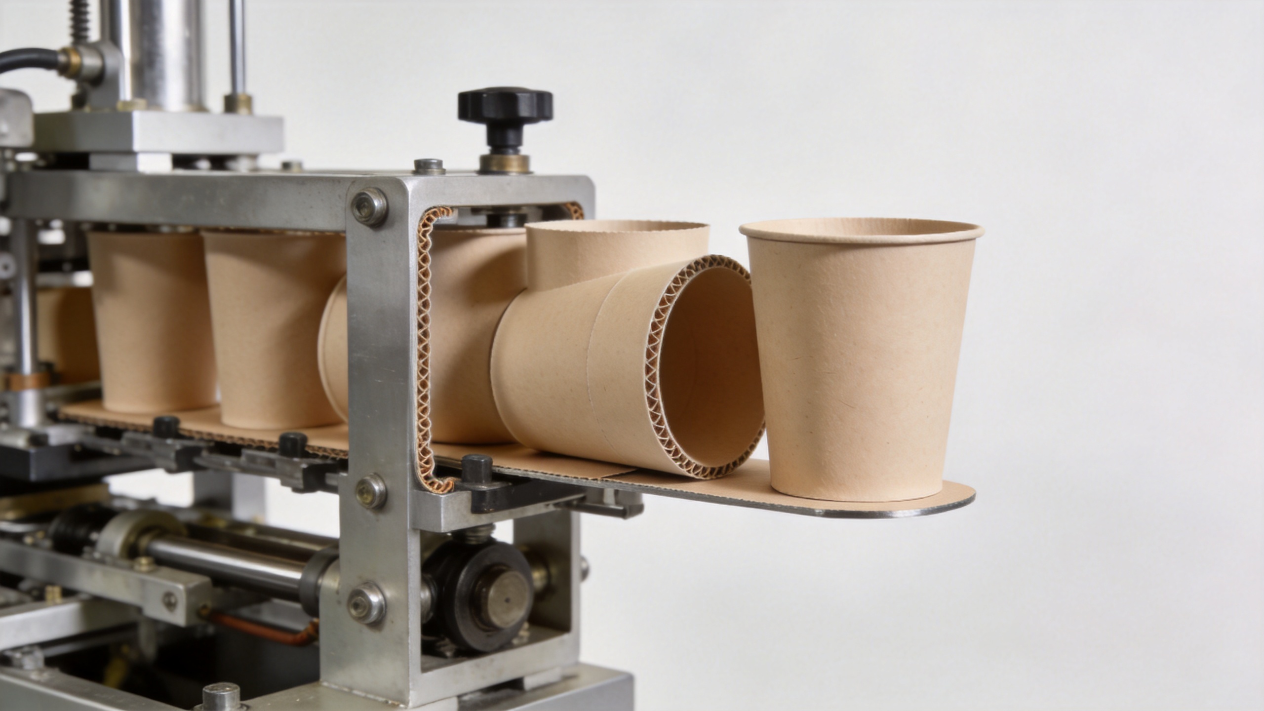 Automated disposable paper cup making machine forming paper cups