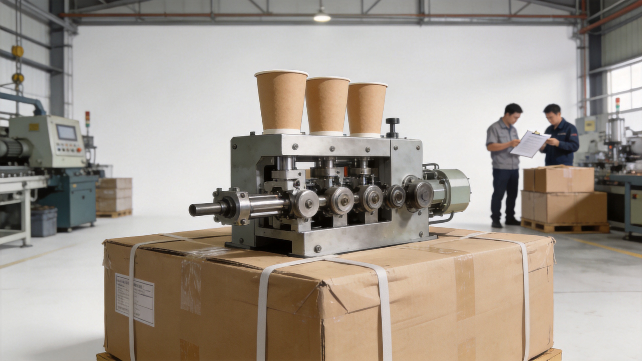 Paper machine suppliers preparing industrial equipment for export delivery