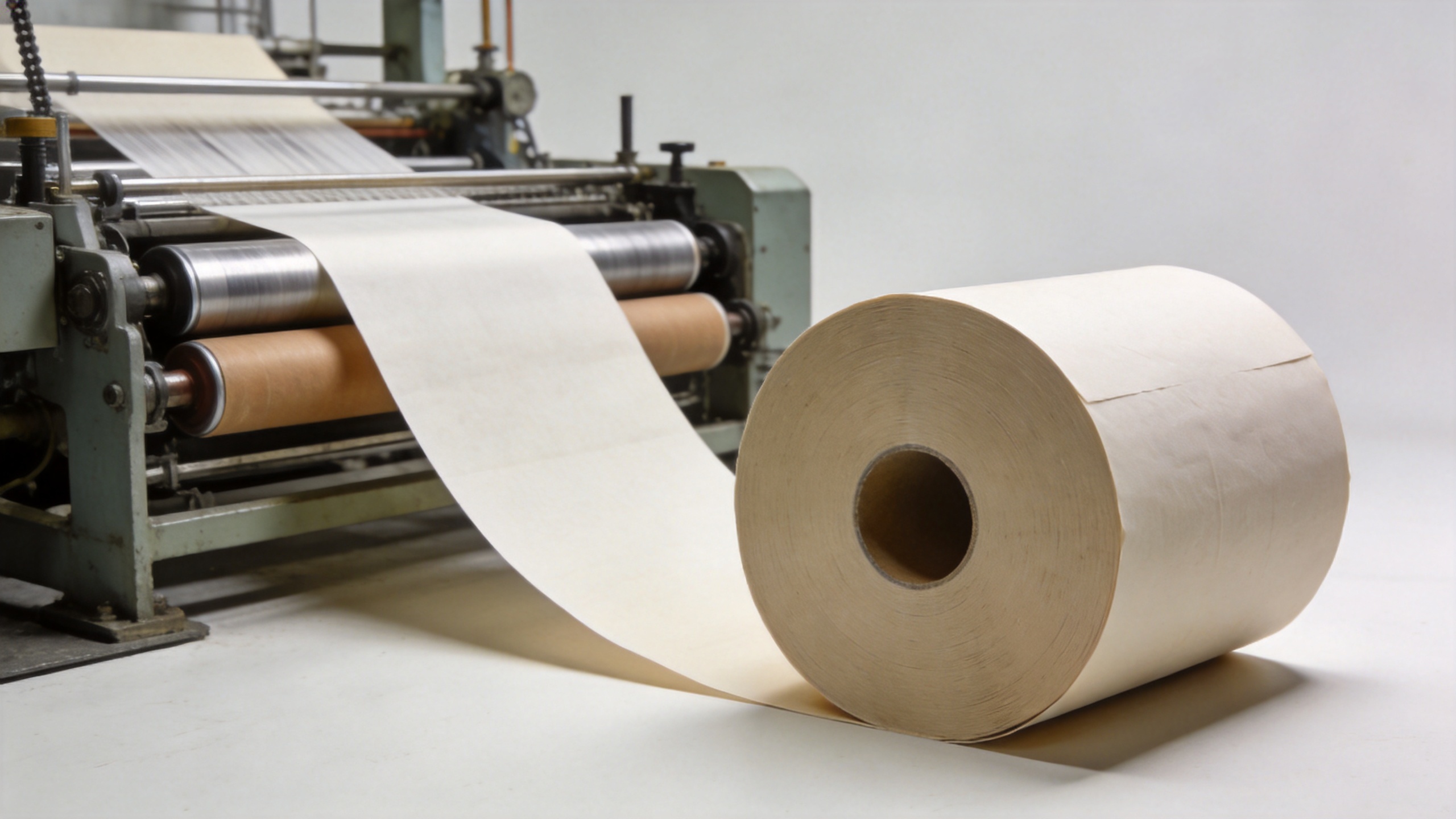 Paper machinery process from stock preparation to finished rolls